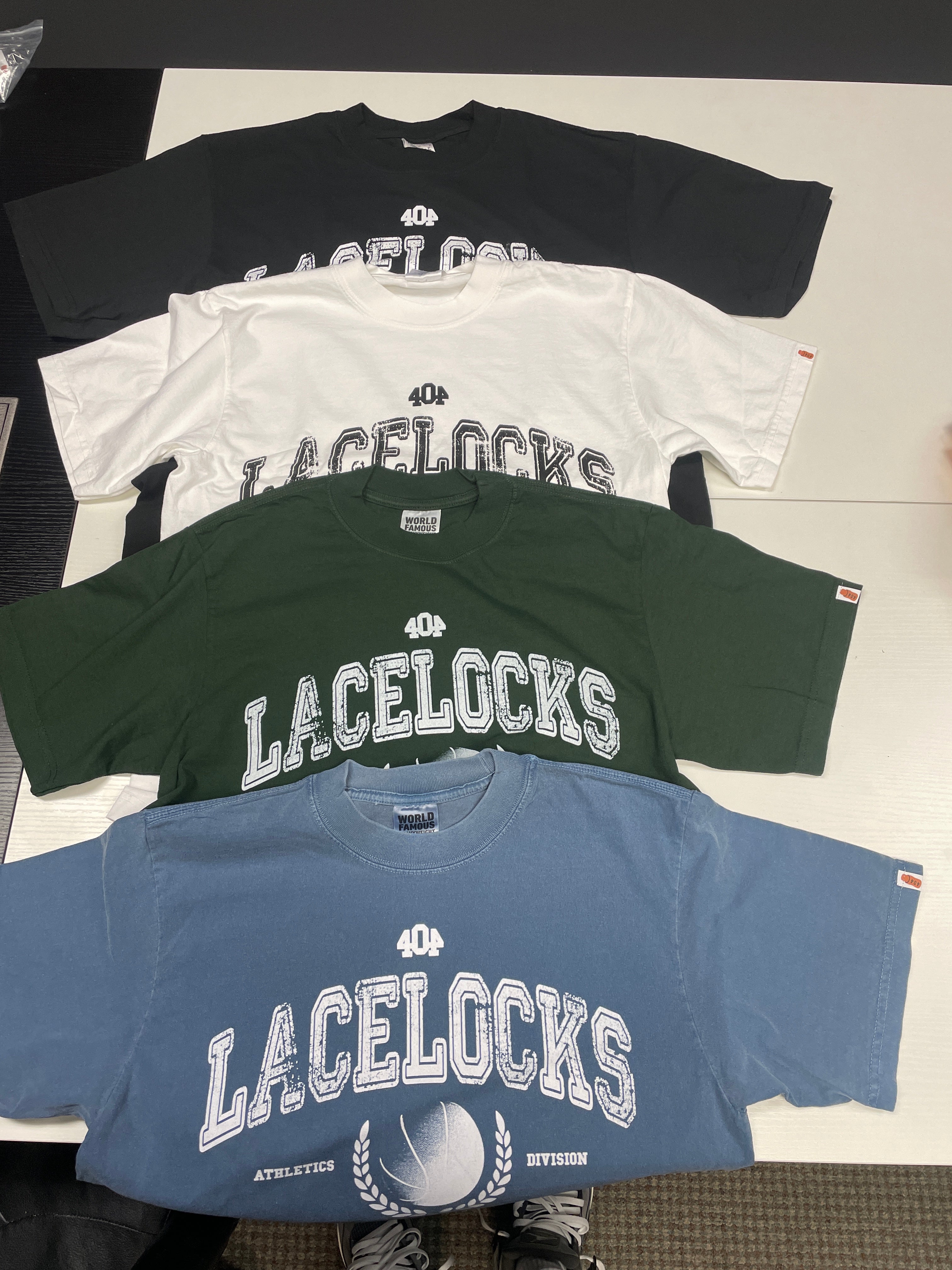 Lacelocks ‘Crest Tee’ (Denim Blue)