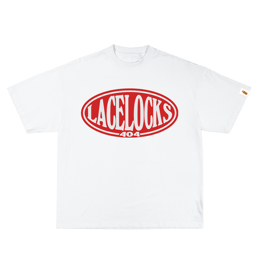 Lacelocks Oval Tee (Charcoal & White)