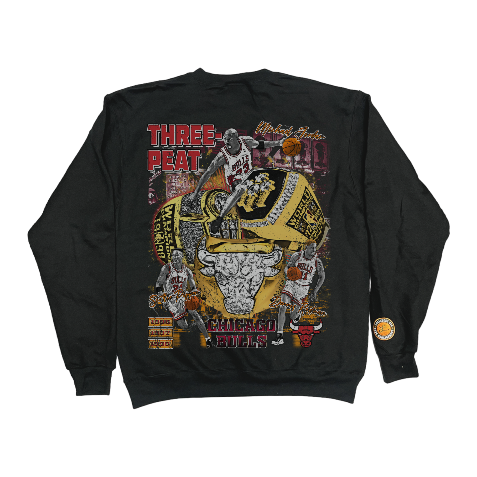 Lacelocks ‘Big 3’ Crewneck (Grey & Black)