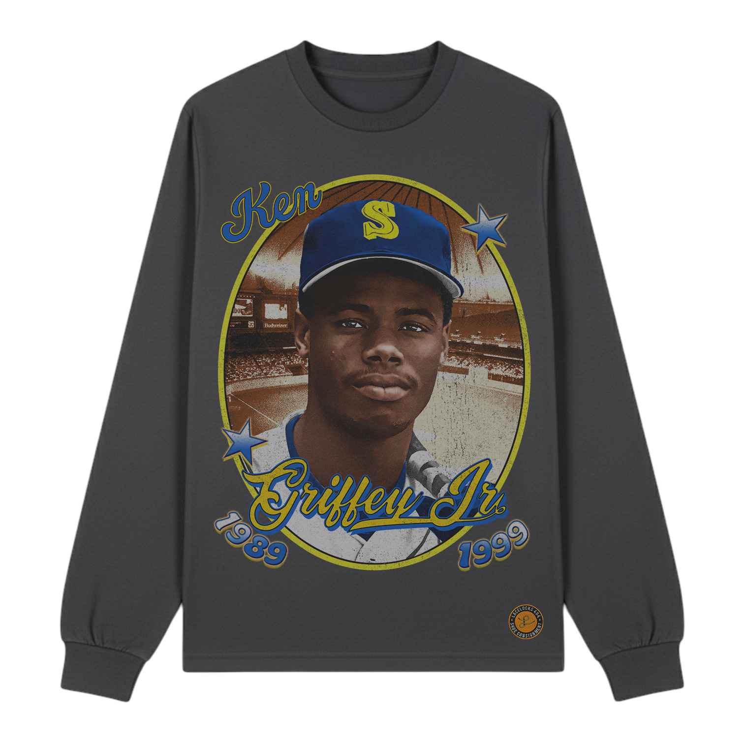 Lacelocks ‘Griffey’ LS Tee v2 (White & Vintage Black)