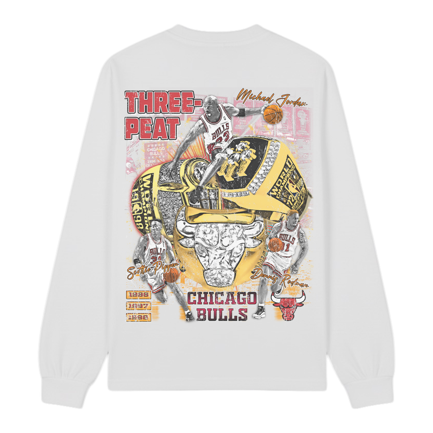 Lacelocks ‘Big 3’  LS Tee (White & Vintage Black)