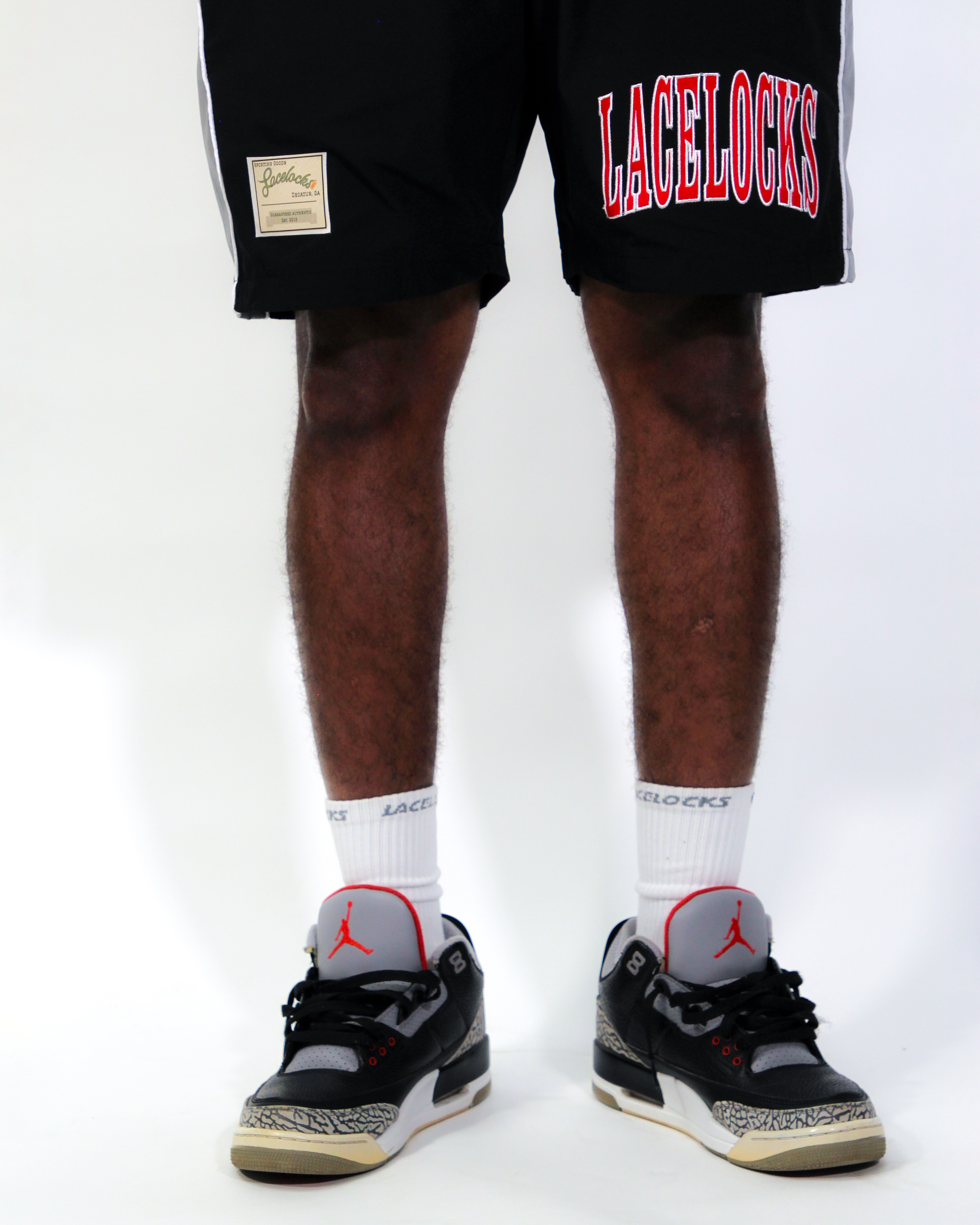Lacelocks Nylon Shorts (Black)