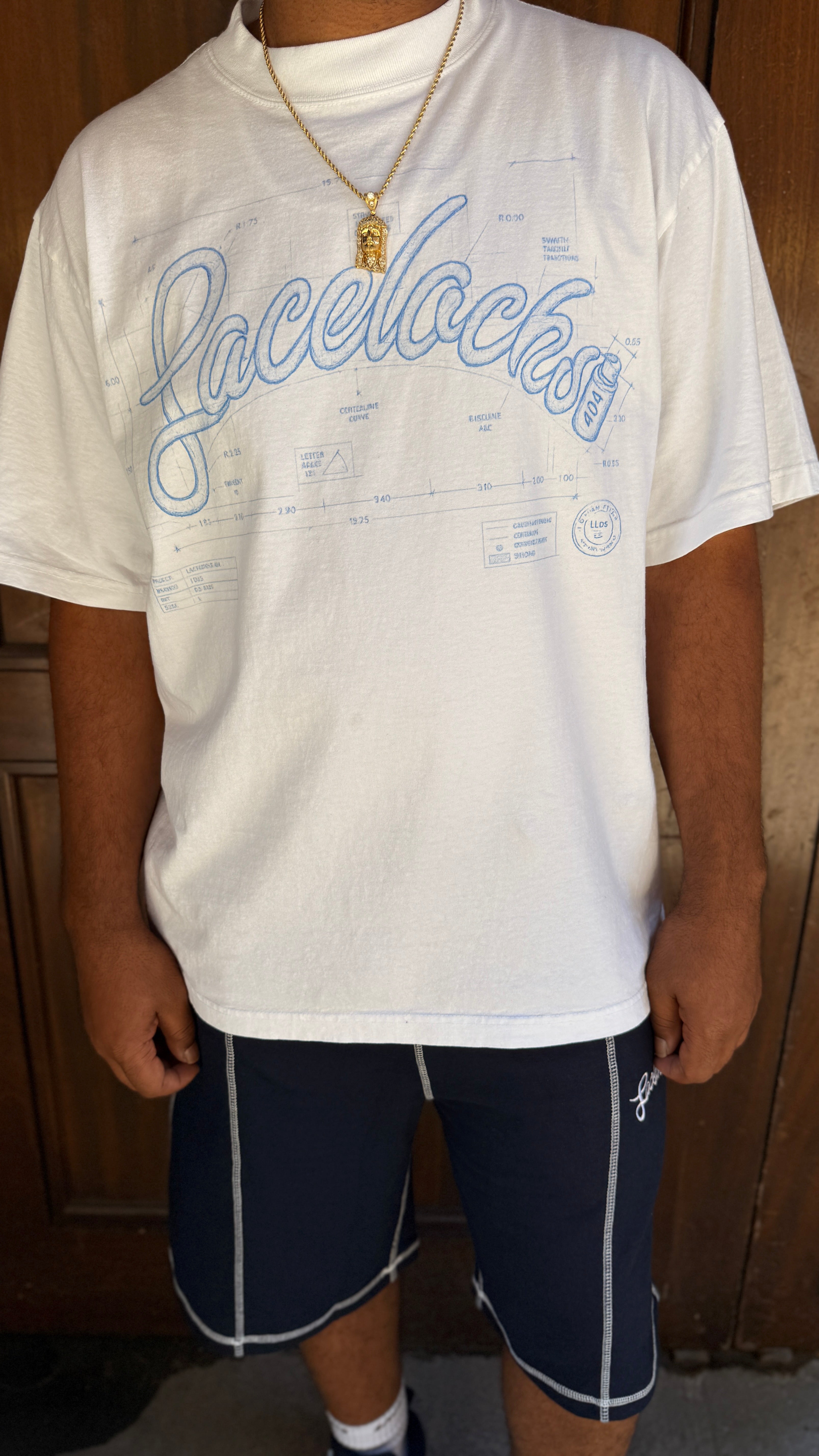 Lacelocks Blueprint Tee (White)