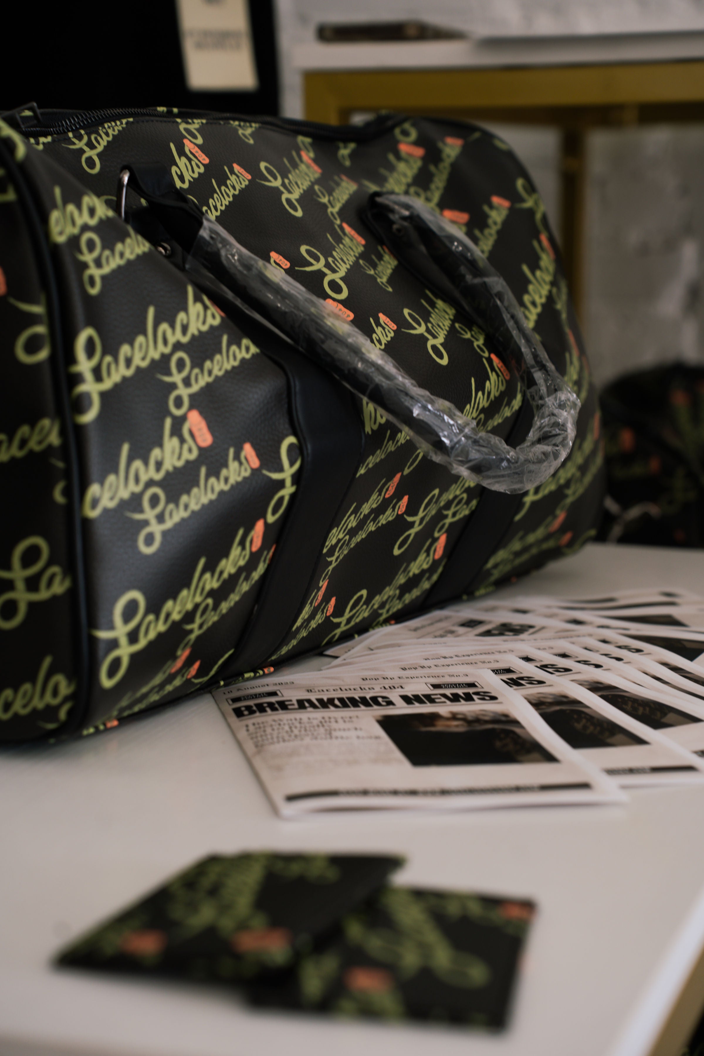 Lacelocks Leather Duffle Bag