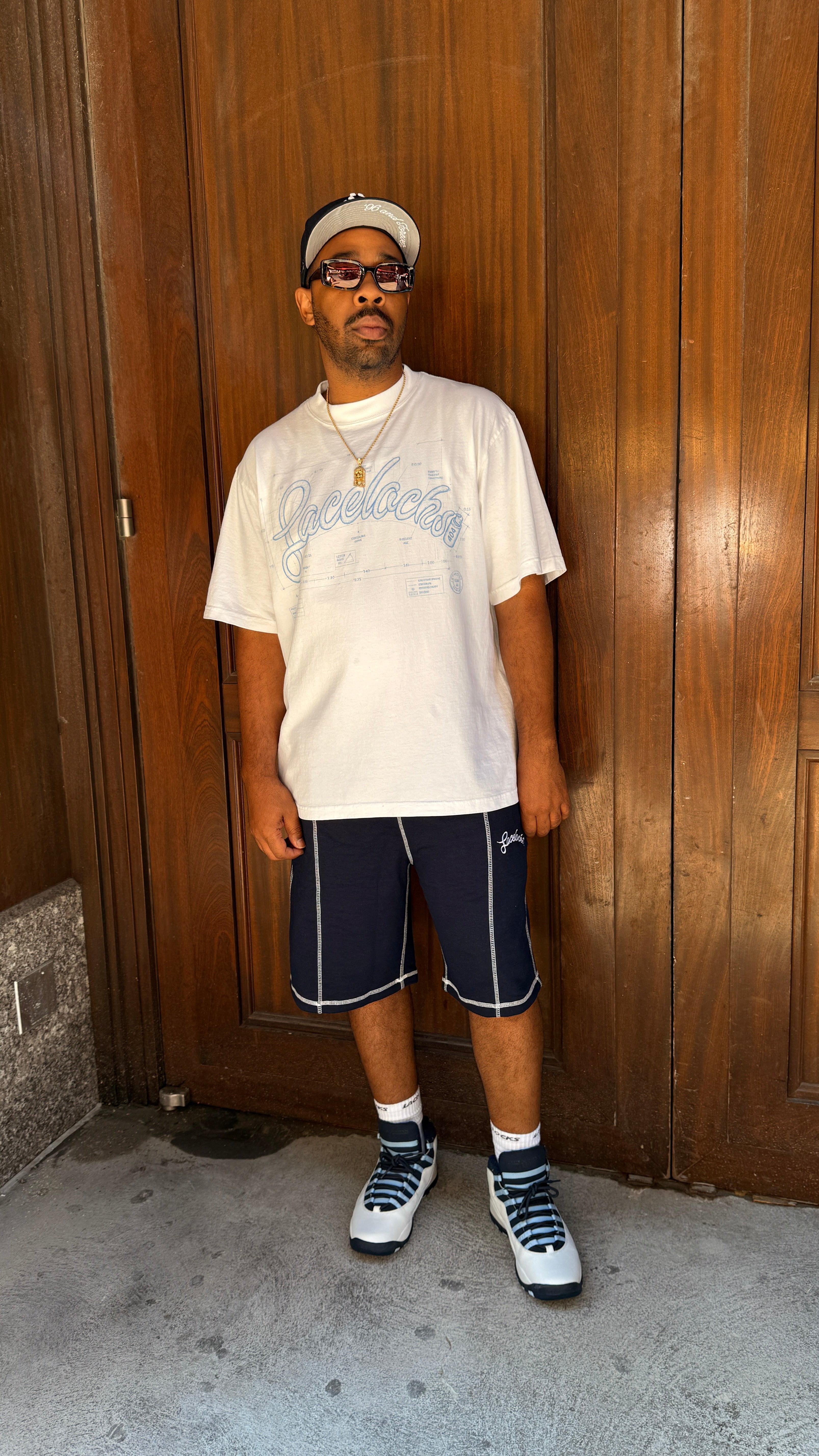 Lacelocks Blueprint Tee (White)