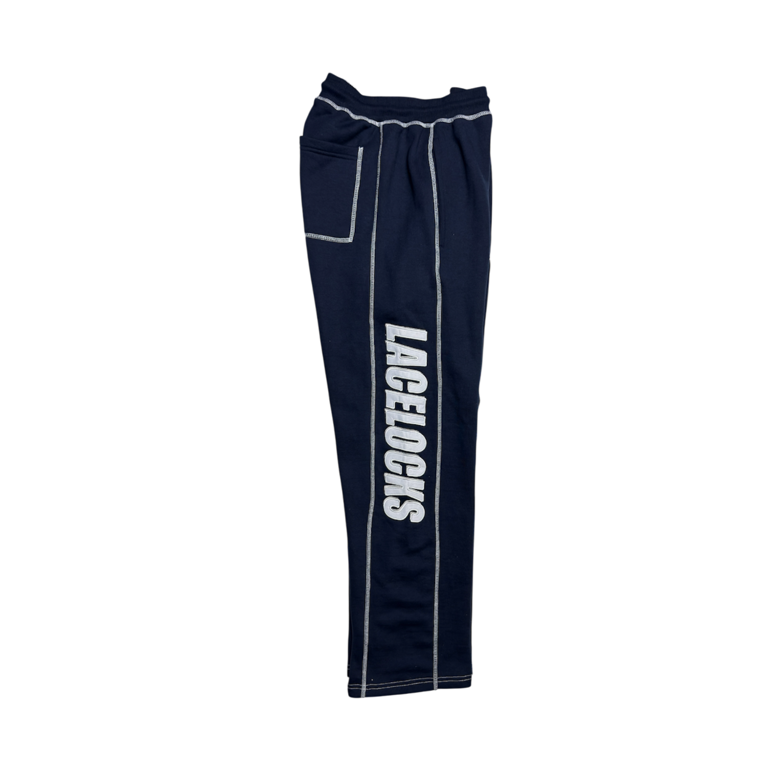 Contrast Stitch Sweatpants (Navy)
