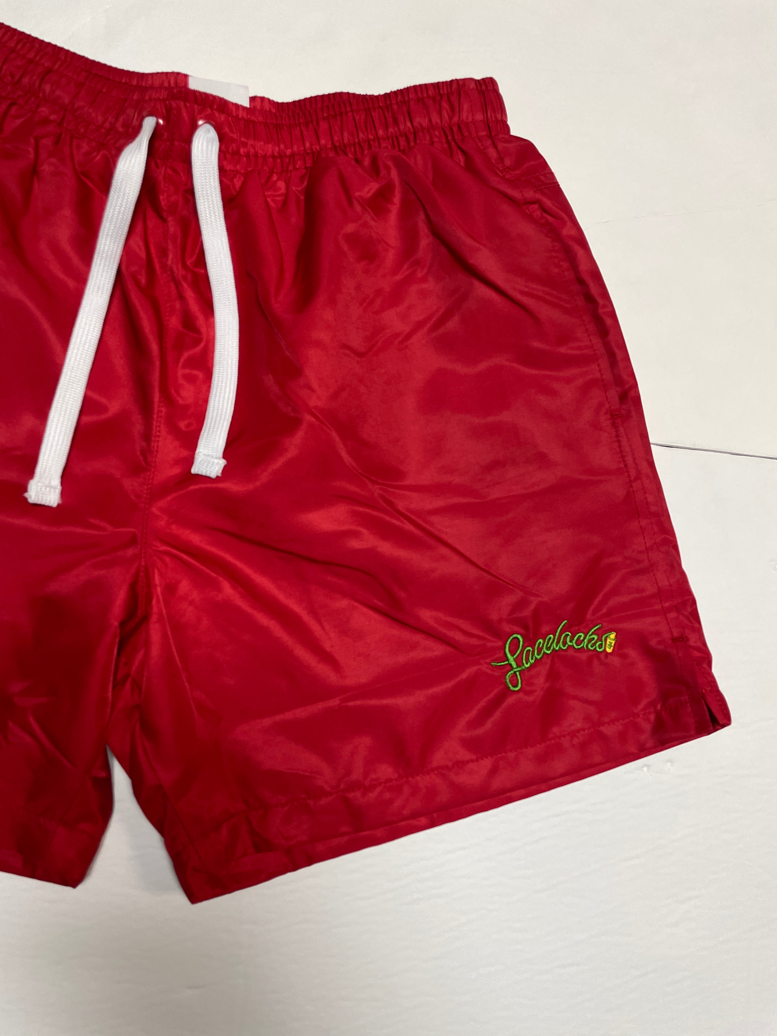 Lacelocks ‘Staple’ Nylon Shorts (Red)