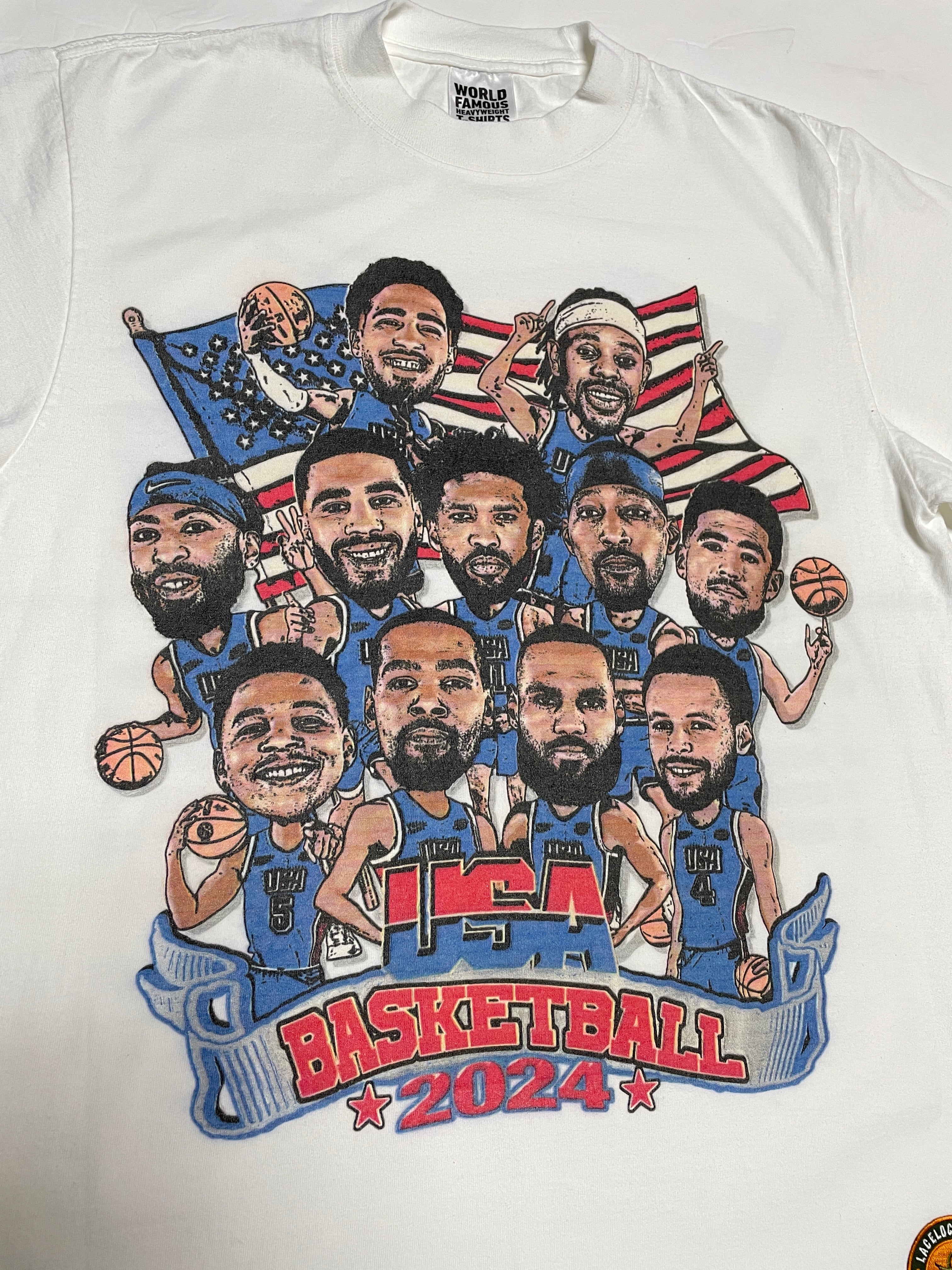 Lacelocks ‘USA Basketball 2024’ Tee (White)