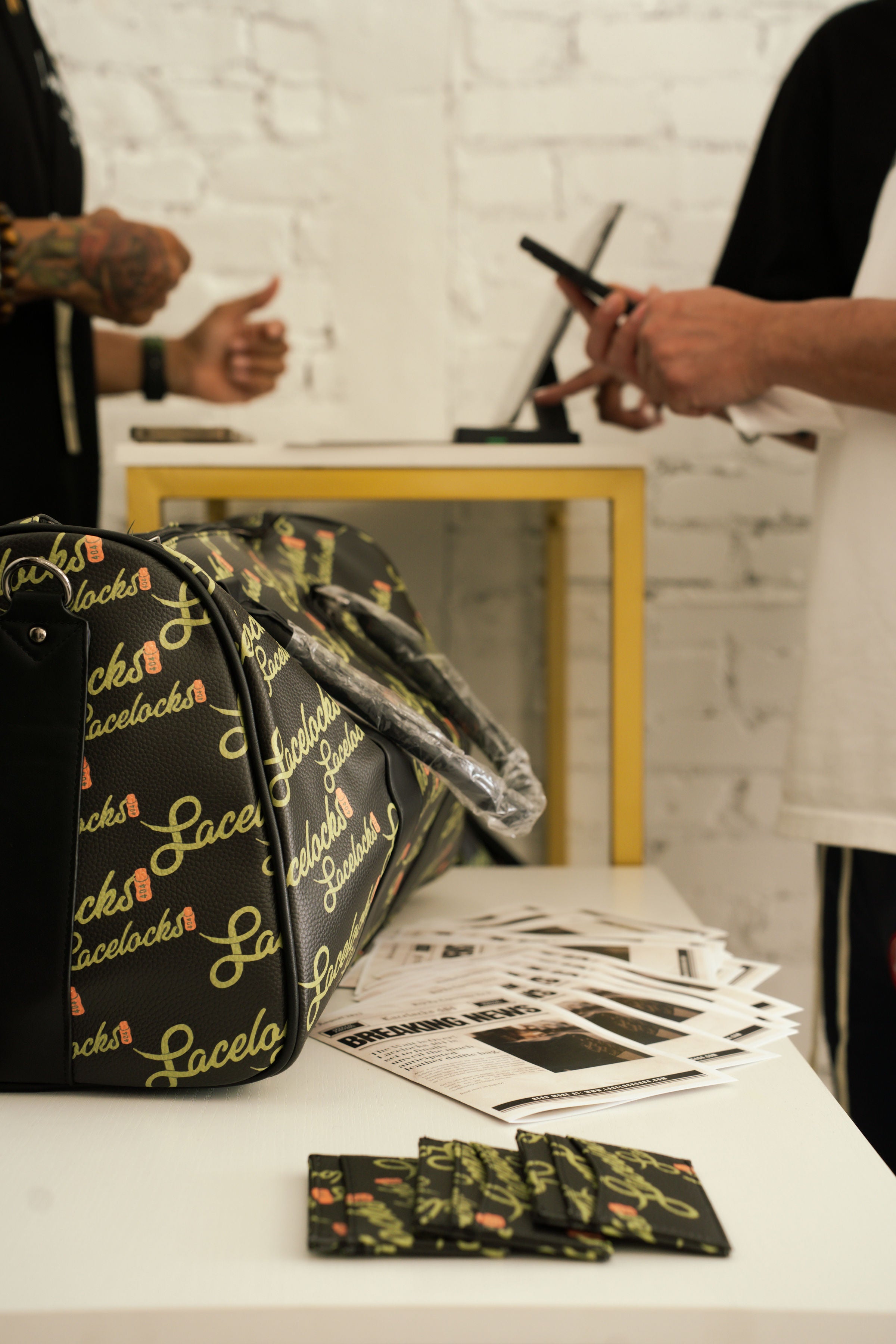 Lacelocks Leather Duffle Bag