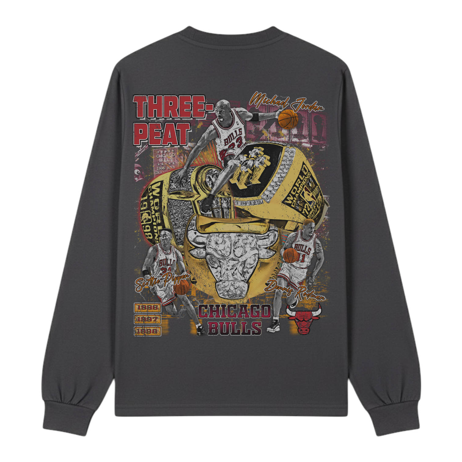 Lacelocks ‘Big 3’  LS Tee (White & Vintage Black)