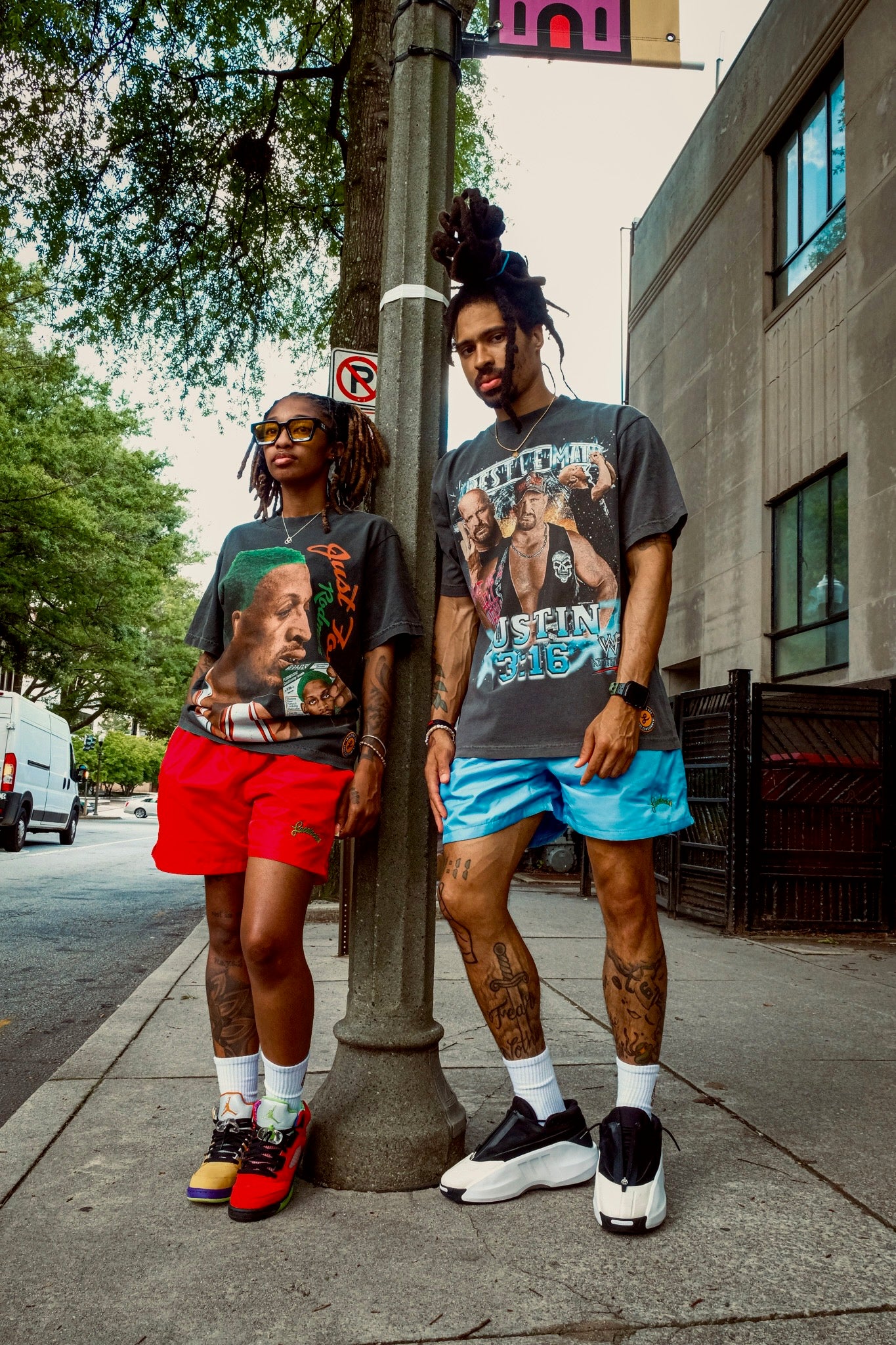 Lacelocks ‘Stone Cold’ Tee (White & Vintage Black)