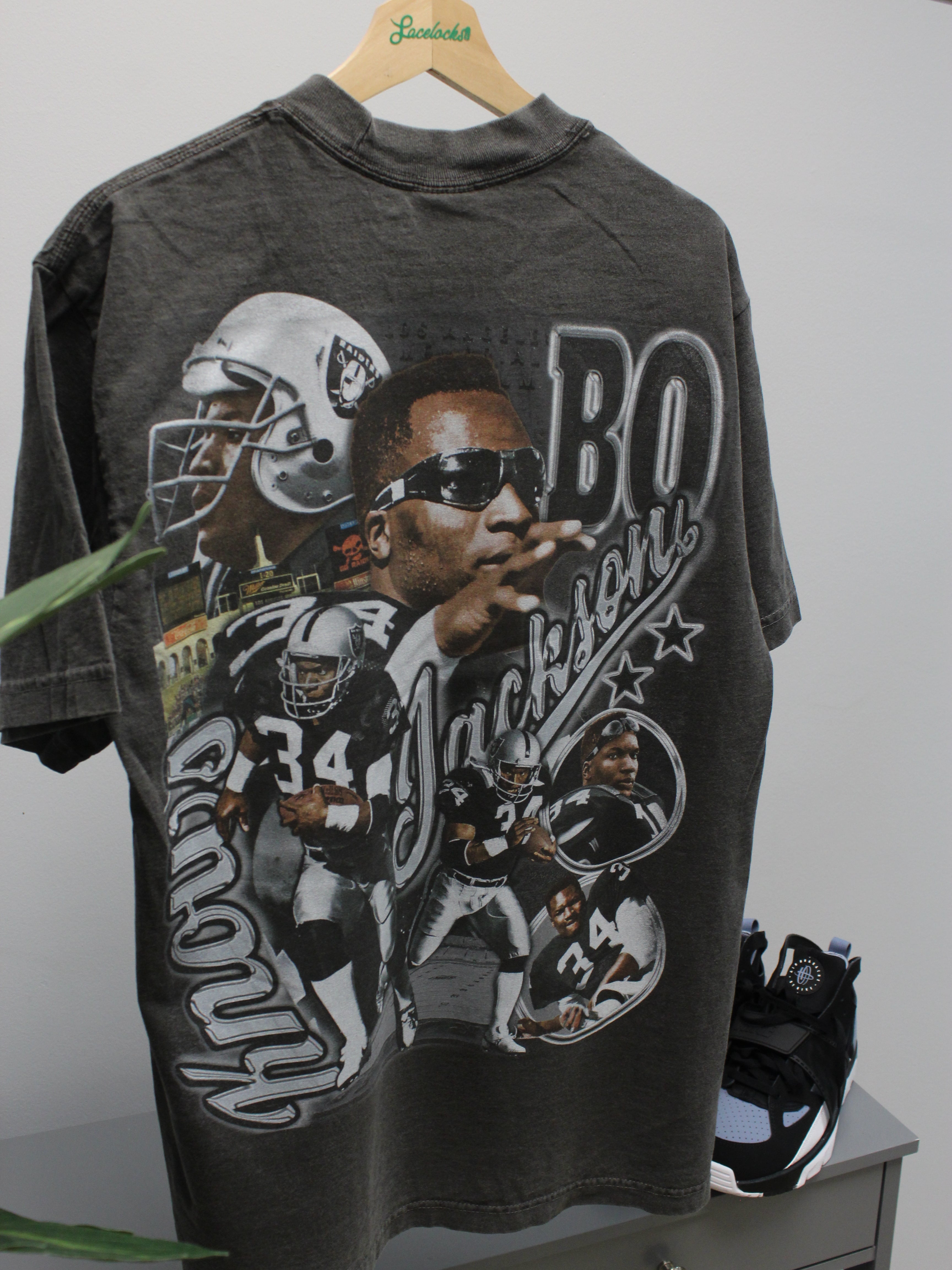 Lacelocks “Bo Jackson” Tee (Ash Black & White)