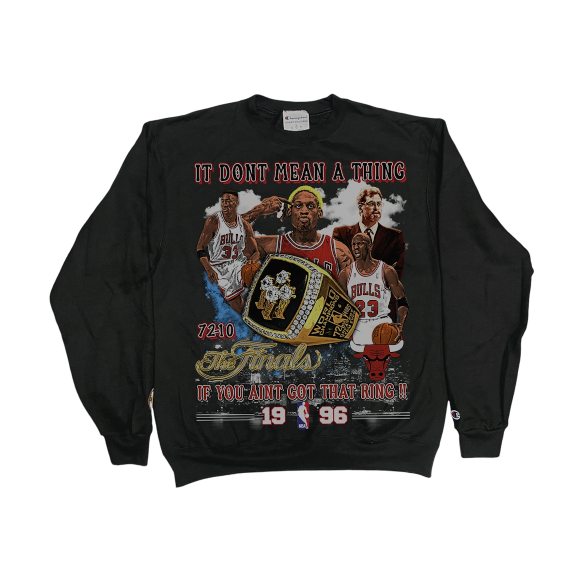 Lacelocks ‘72-10’ Crewneck (Grey & Black)