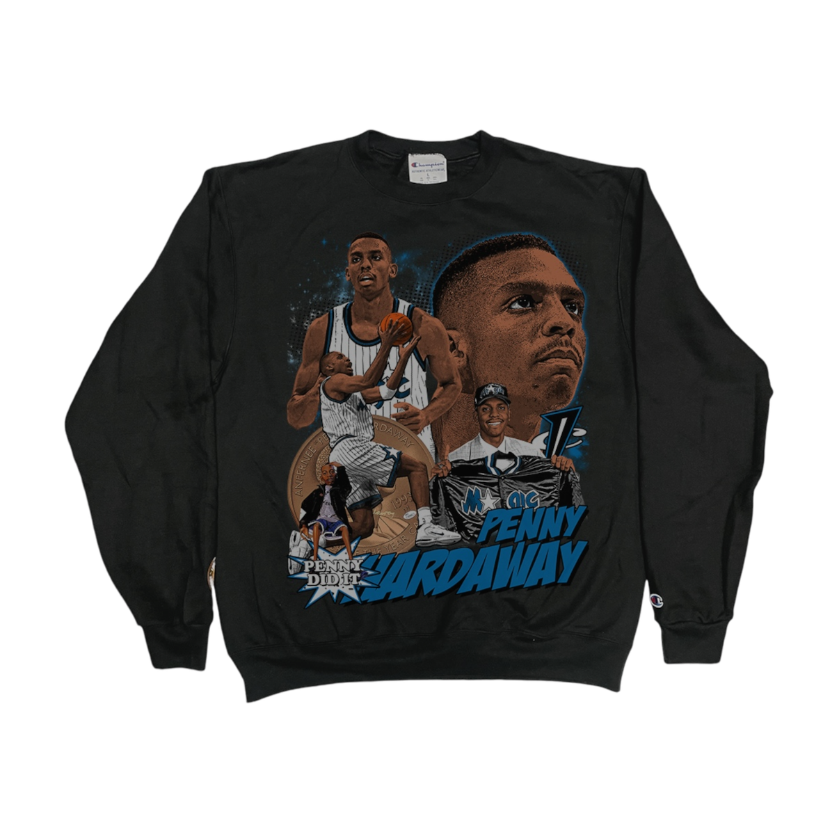 Lacelocks ‘Penny Hardaway’ Crewneck (Grey & Black)
