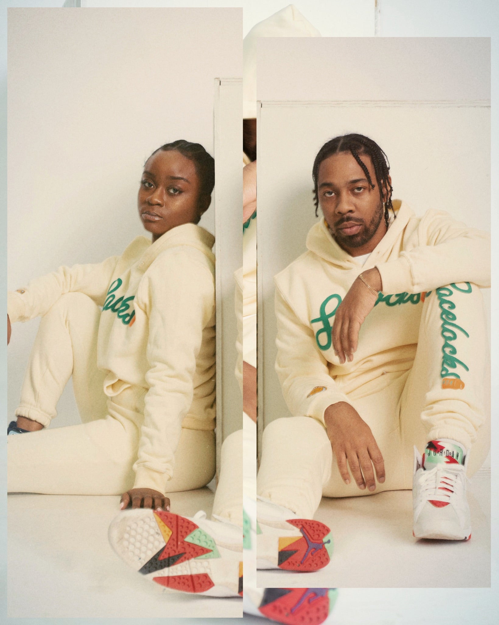 Lacelocks "Signature" Sweatpants (Cream)