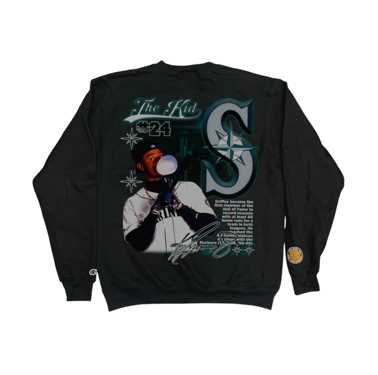 Lacelocks ‘Griffey’ Crewneck (Black & Grey)