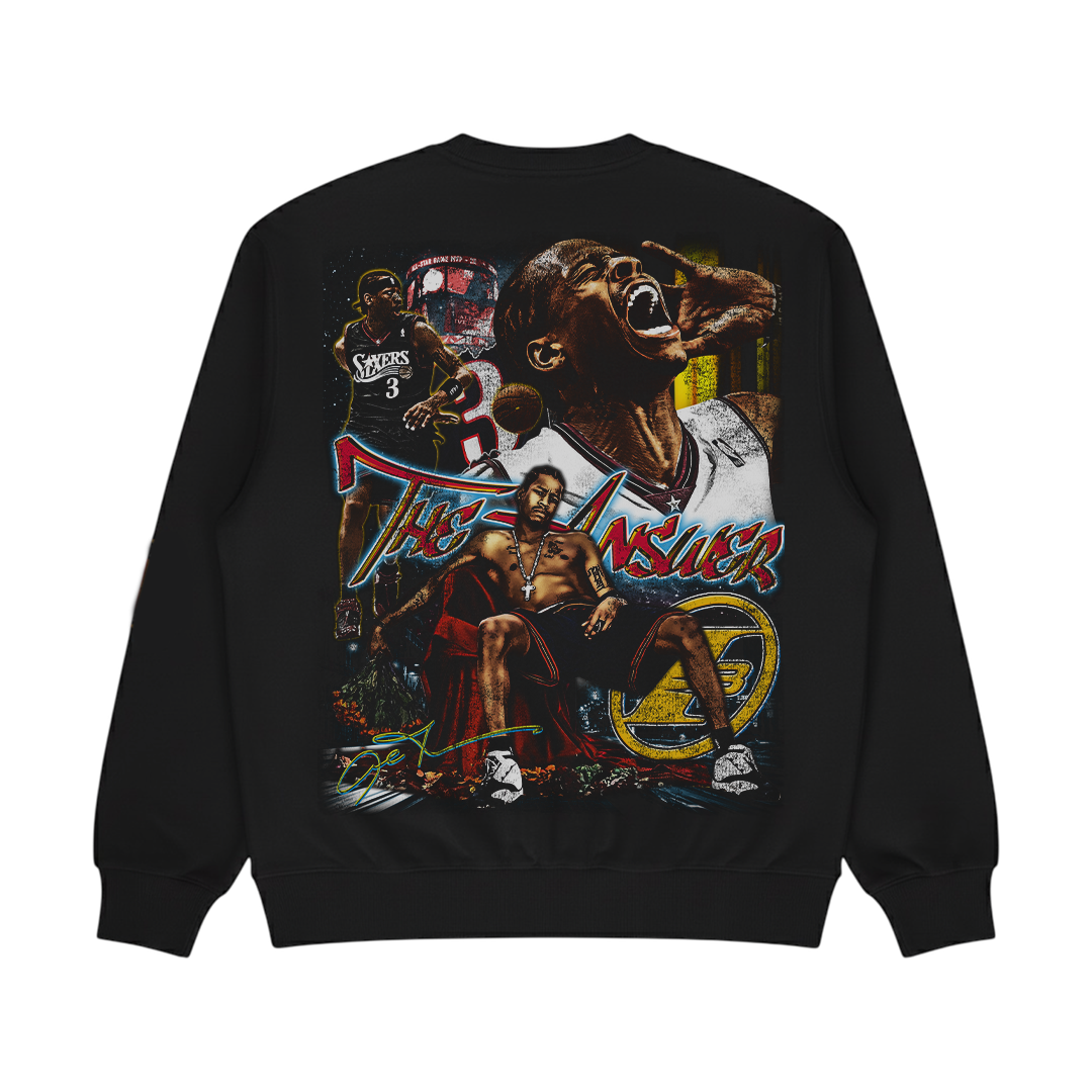 Lacelocks “Iverson” Crewneck (Grey & Black)