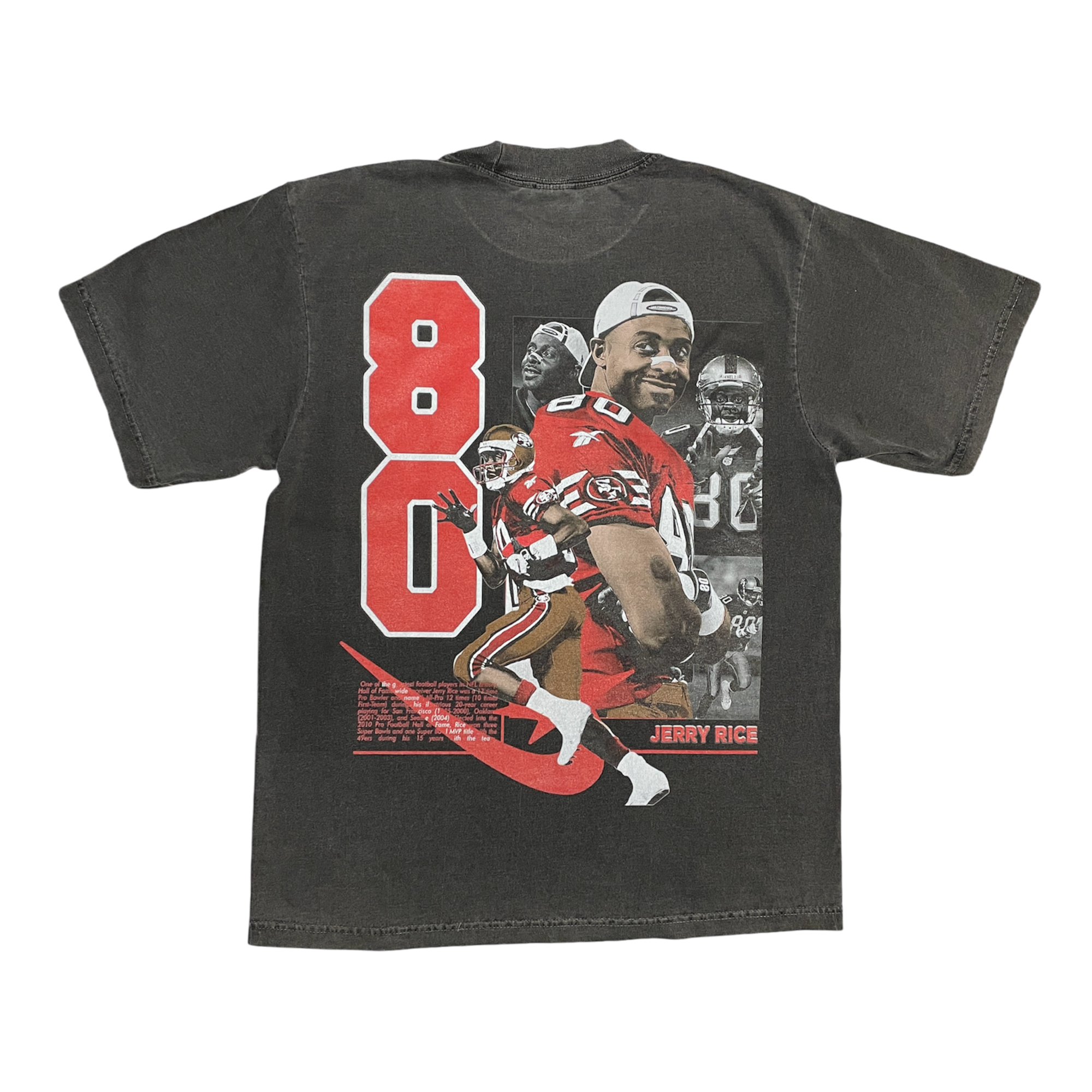 Lacelocks “Jerry Rice” Tee (Vintage Black & White)