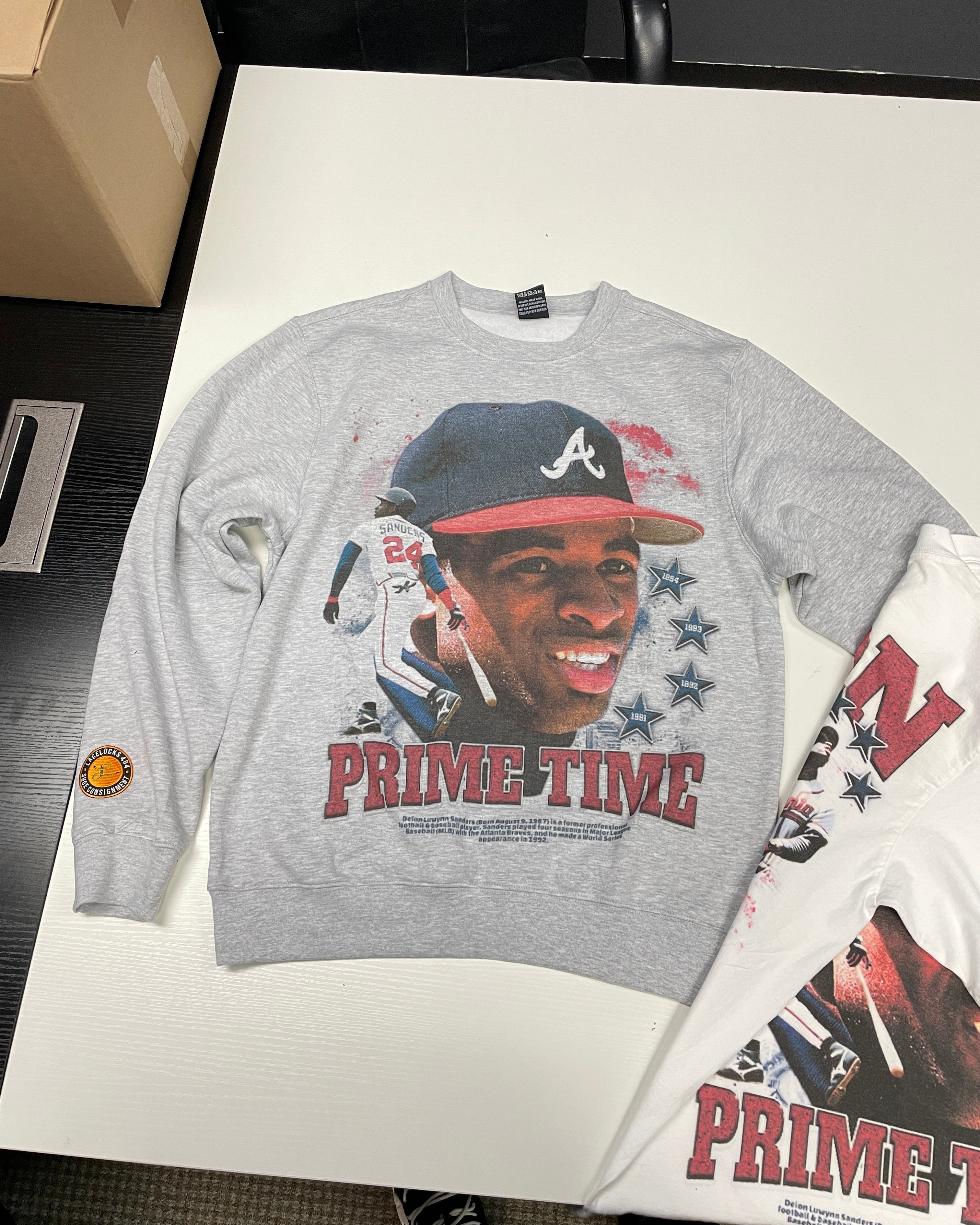 Lacelocks “Prime Time” Braves Crewneck