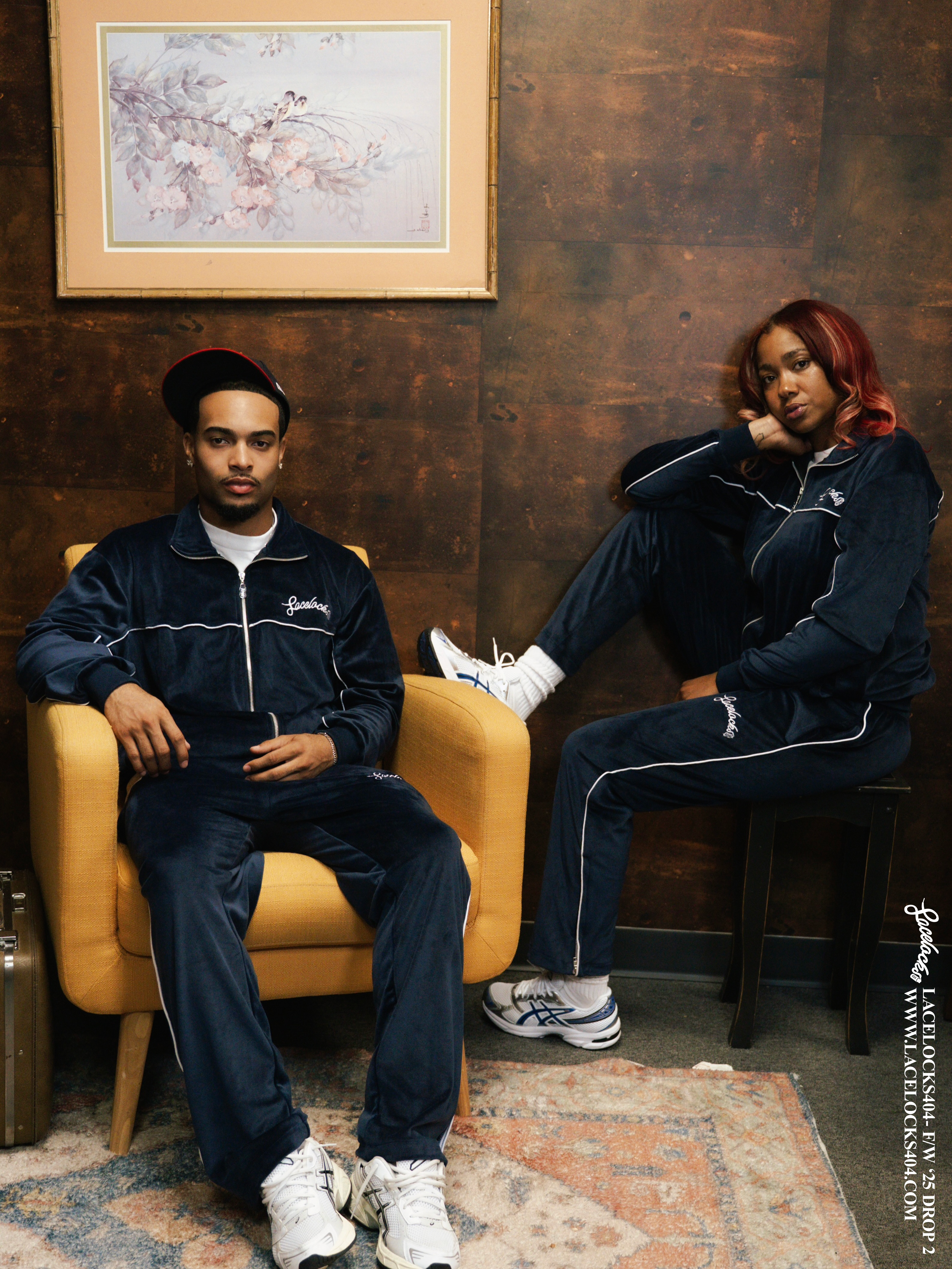 Lacelocks Velour Jacket (Navy)