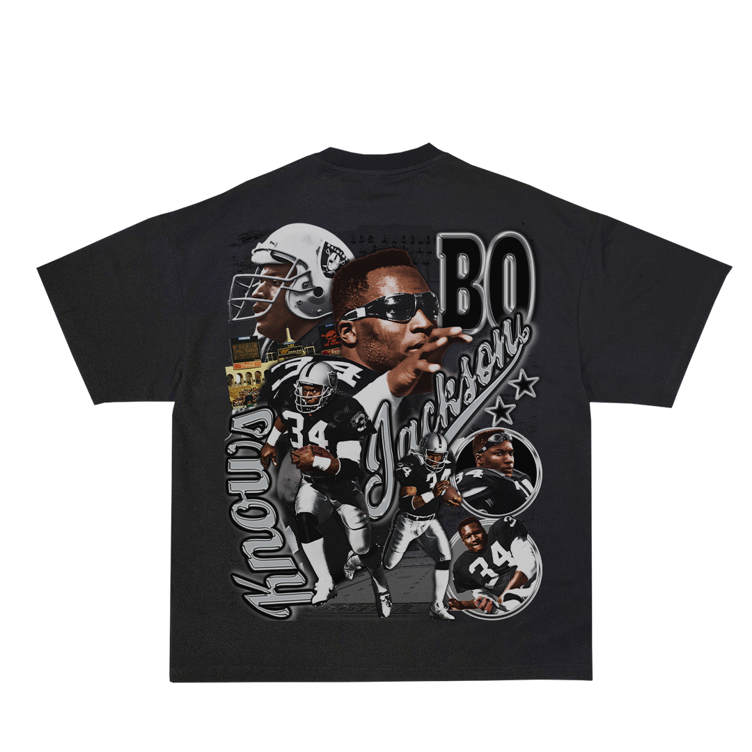 Lacelocks “Bo Jackson” Tee (Ash Black & White)