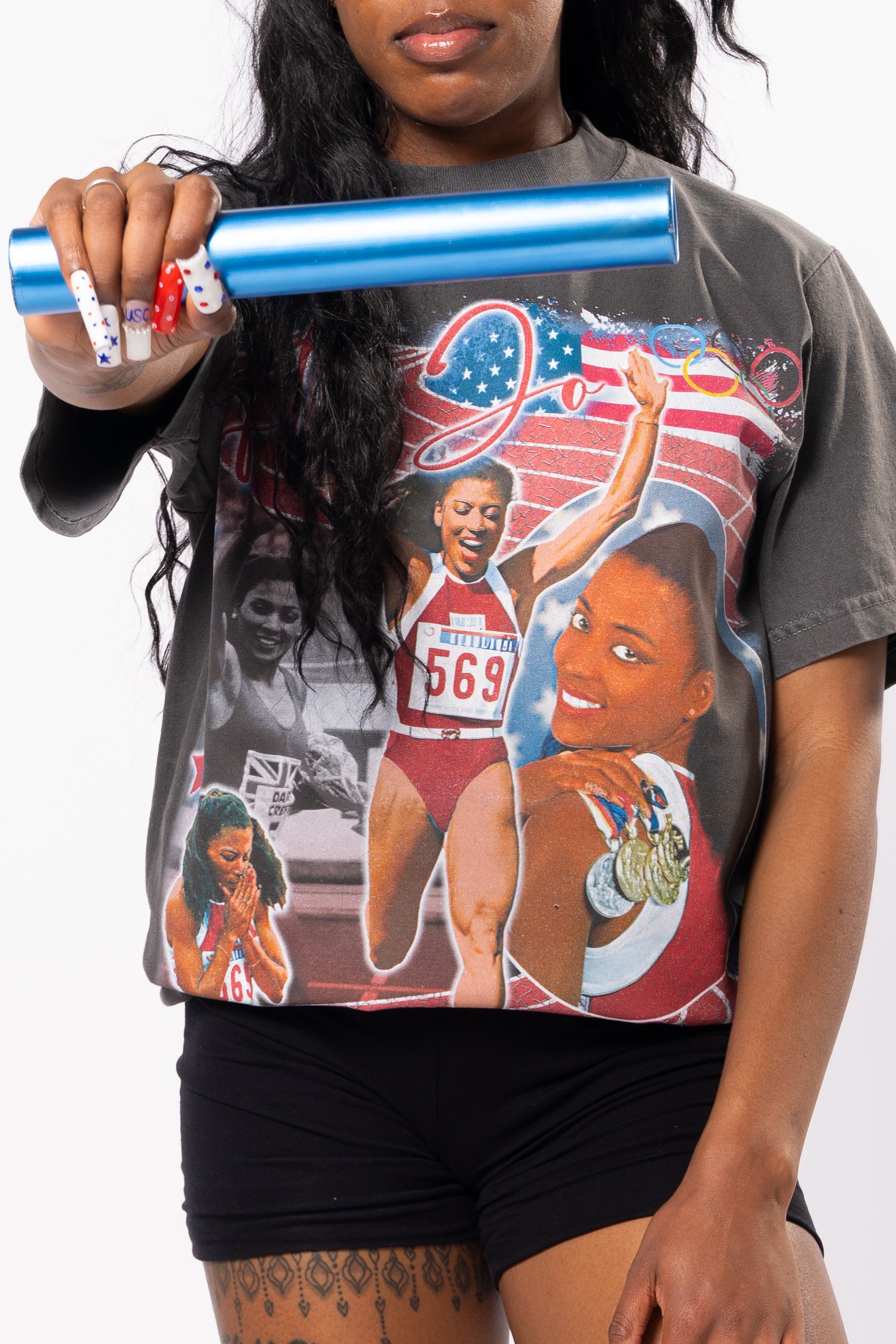 LL404 x SS ‘Flo Jo’ Tee (Ash Black)
