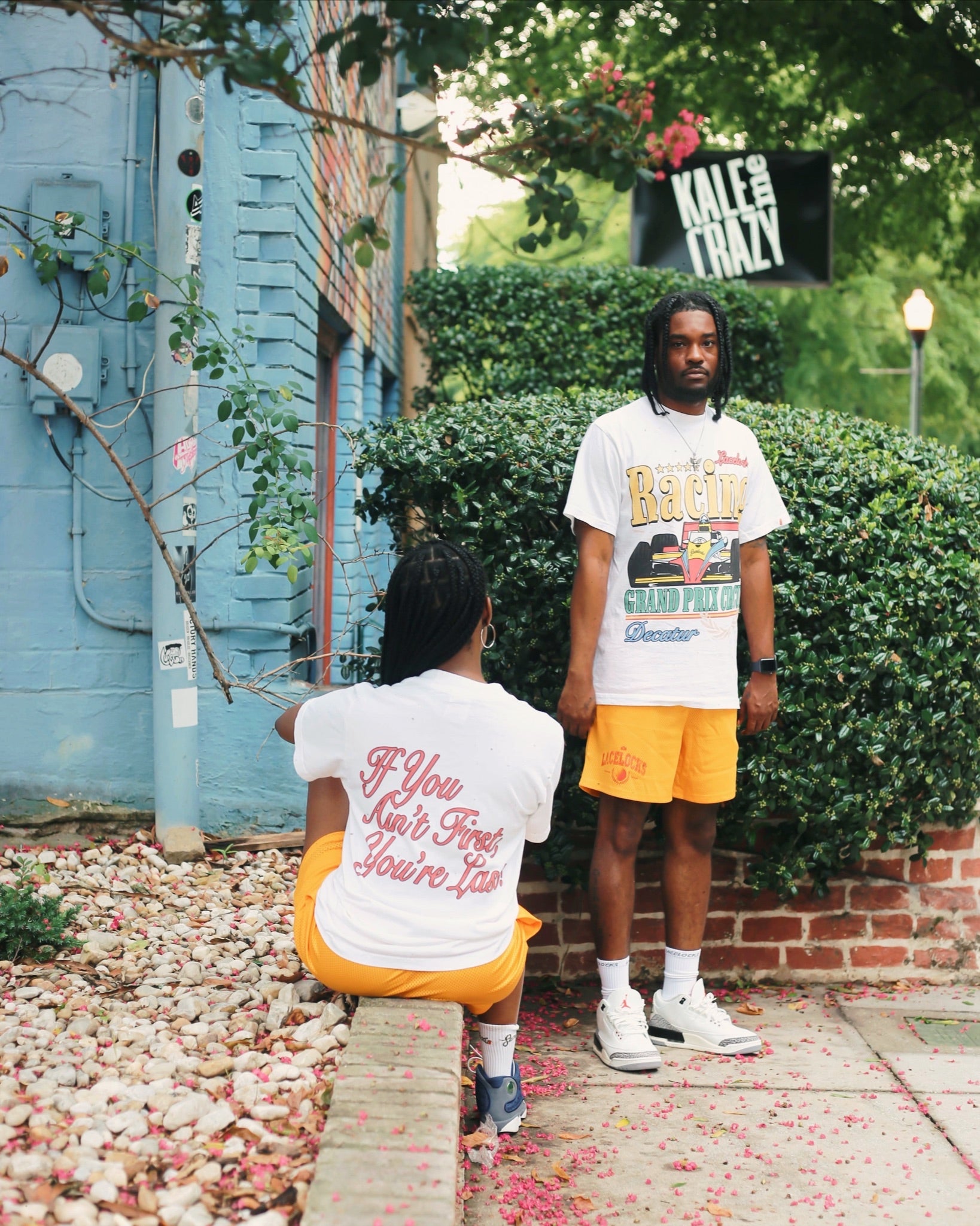 Lacelocks ‘Racing’ Tee (White)