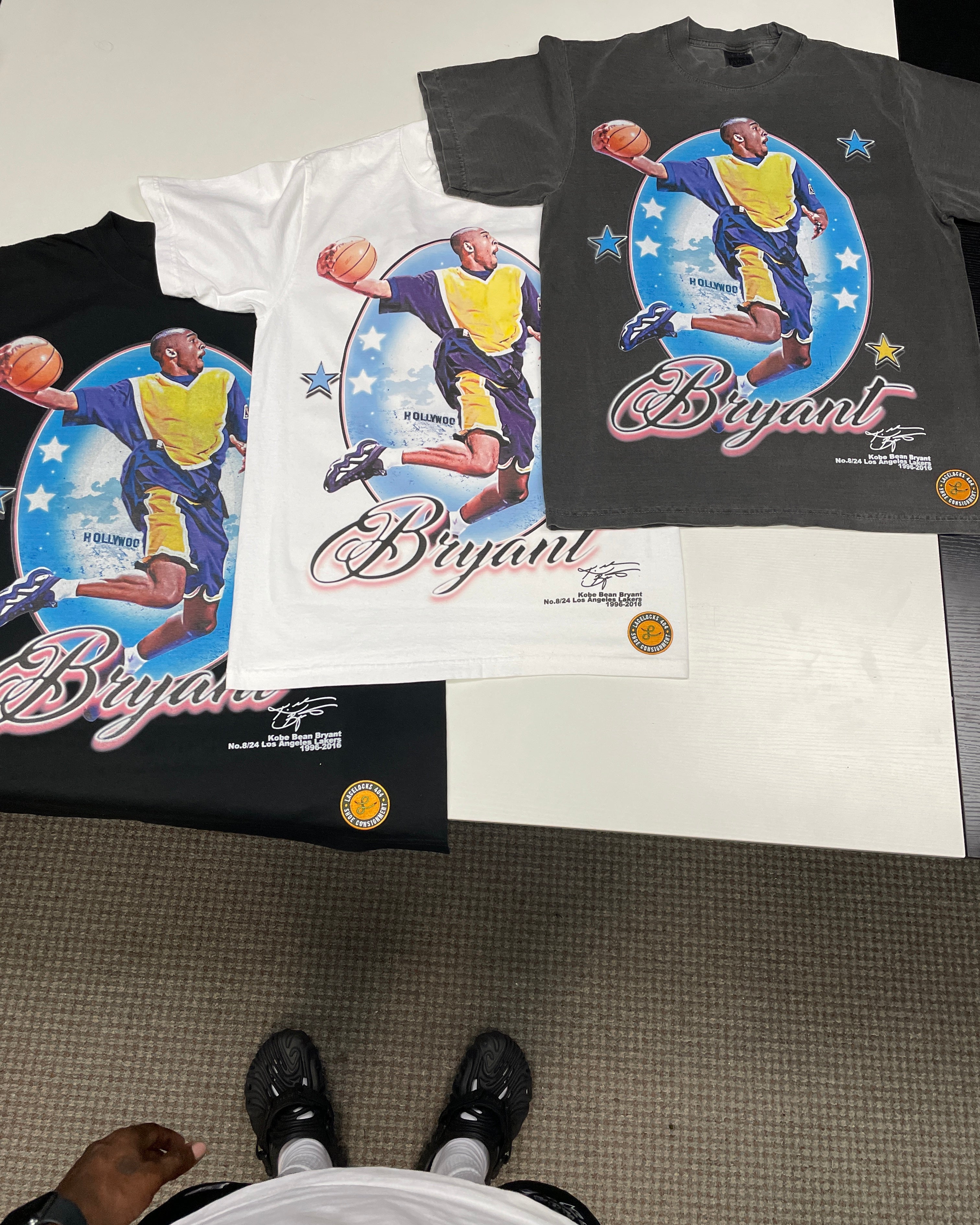 Lacelocks “8/24” Tee (white & vintage black)