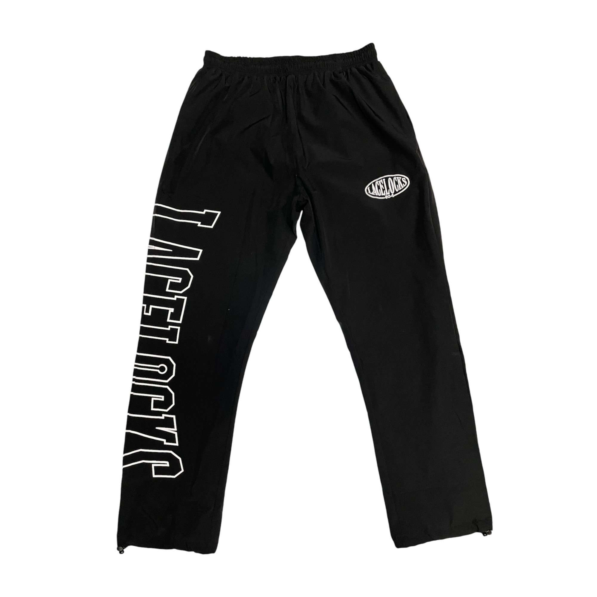 Lacelocks “Oval” Nylon Trackpants (Black)