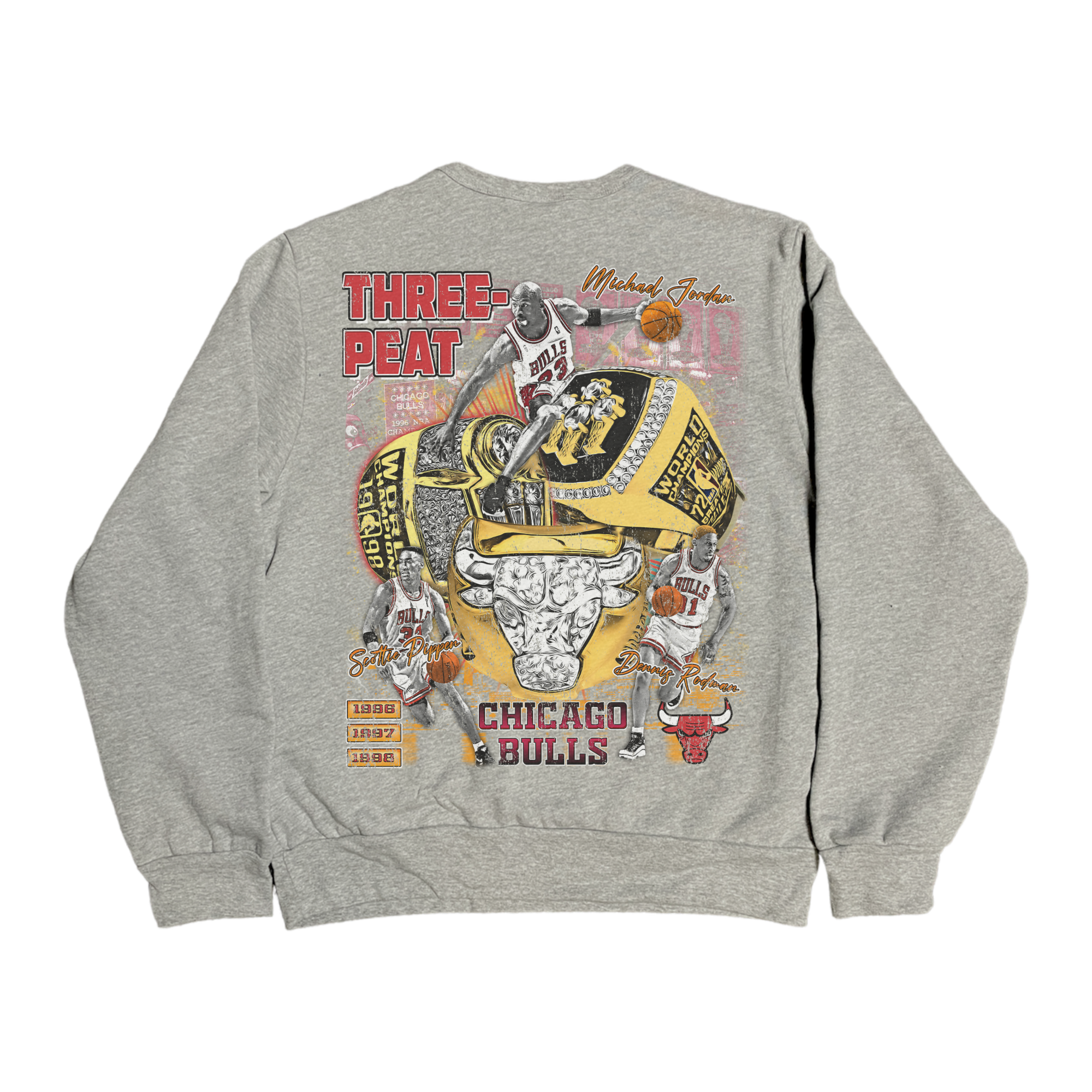 Lacelocks ‘Big 3’ Crewneck (Grey & Black)