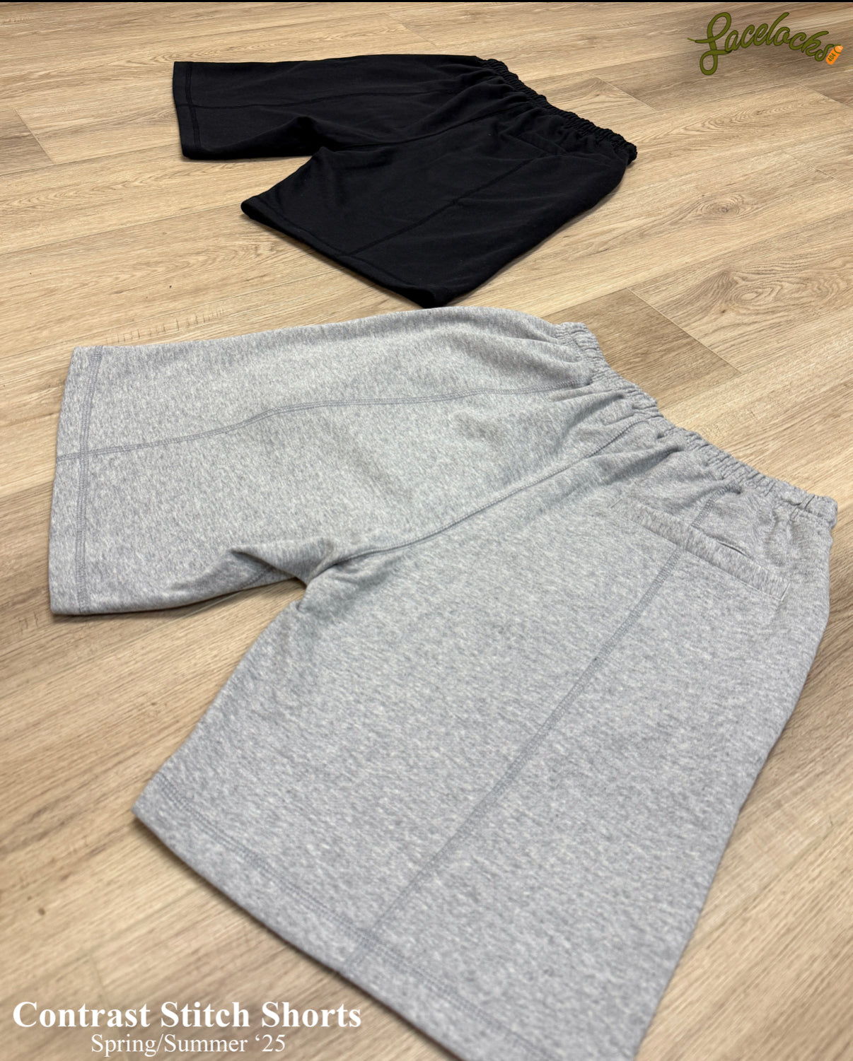 Contrast Stitch Shorts (Grey)
