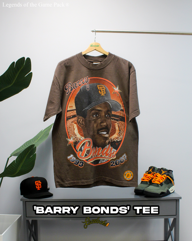 Lacelocks “Barry Bonds” Tee v2 (Brown & White)