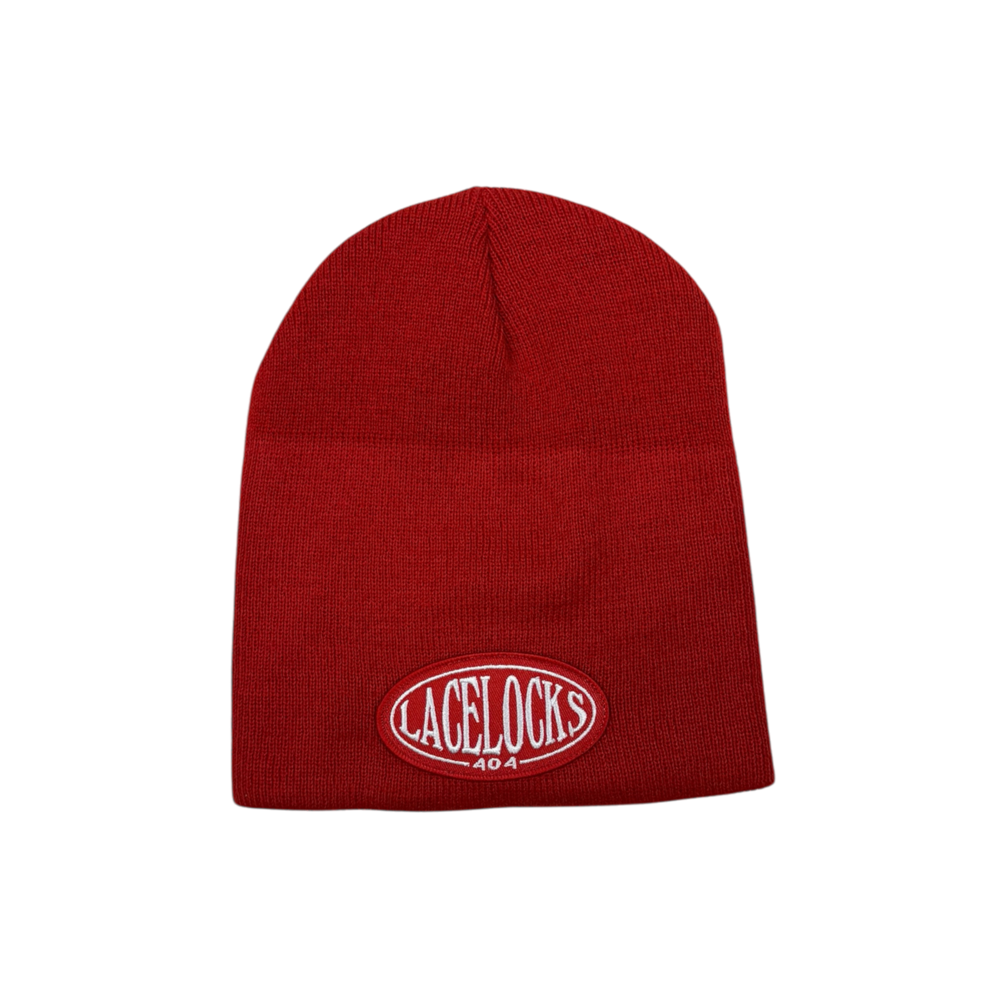 Lacelocks ‘Oval’ Beanie (Black & Red)