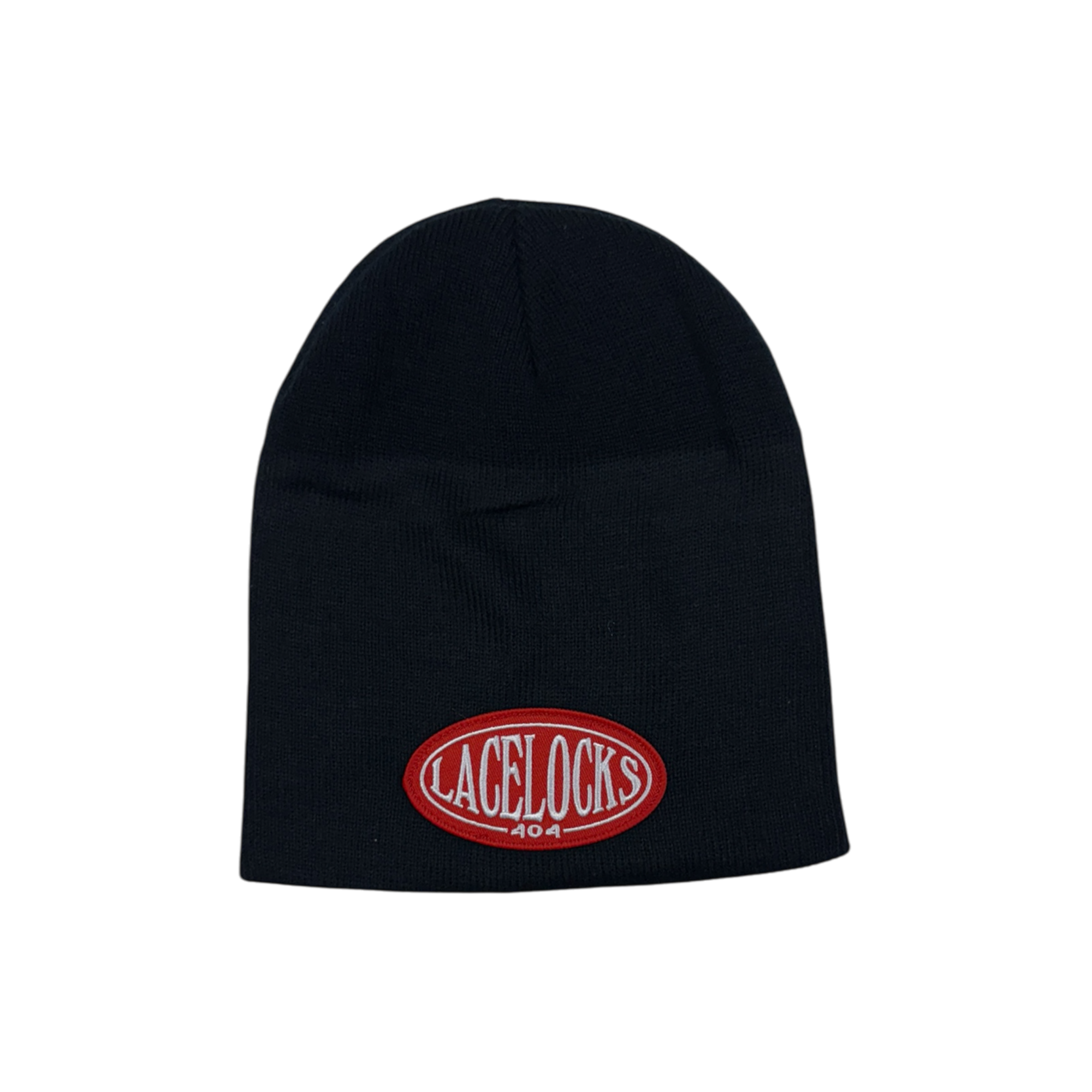 Lacelocks ‘Oval’ Beanie (Black & Red)
