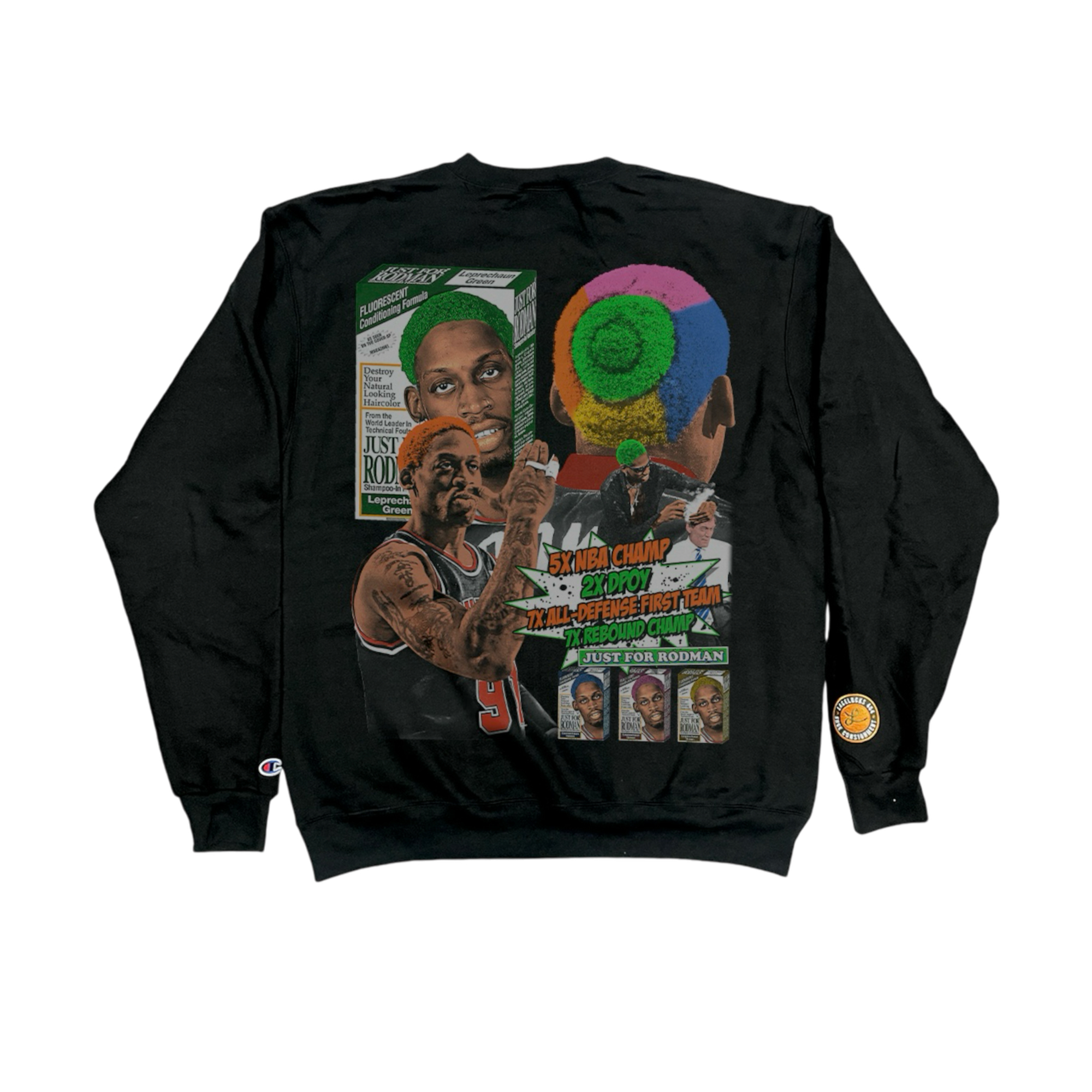 Lacelocks ‘Just For Rodman’ Crewneck (Grey & Black)