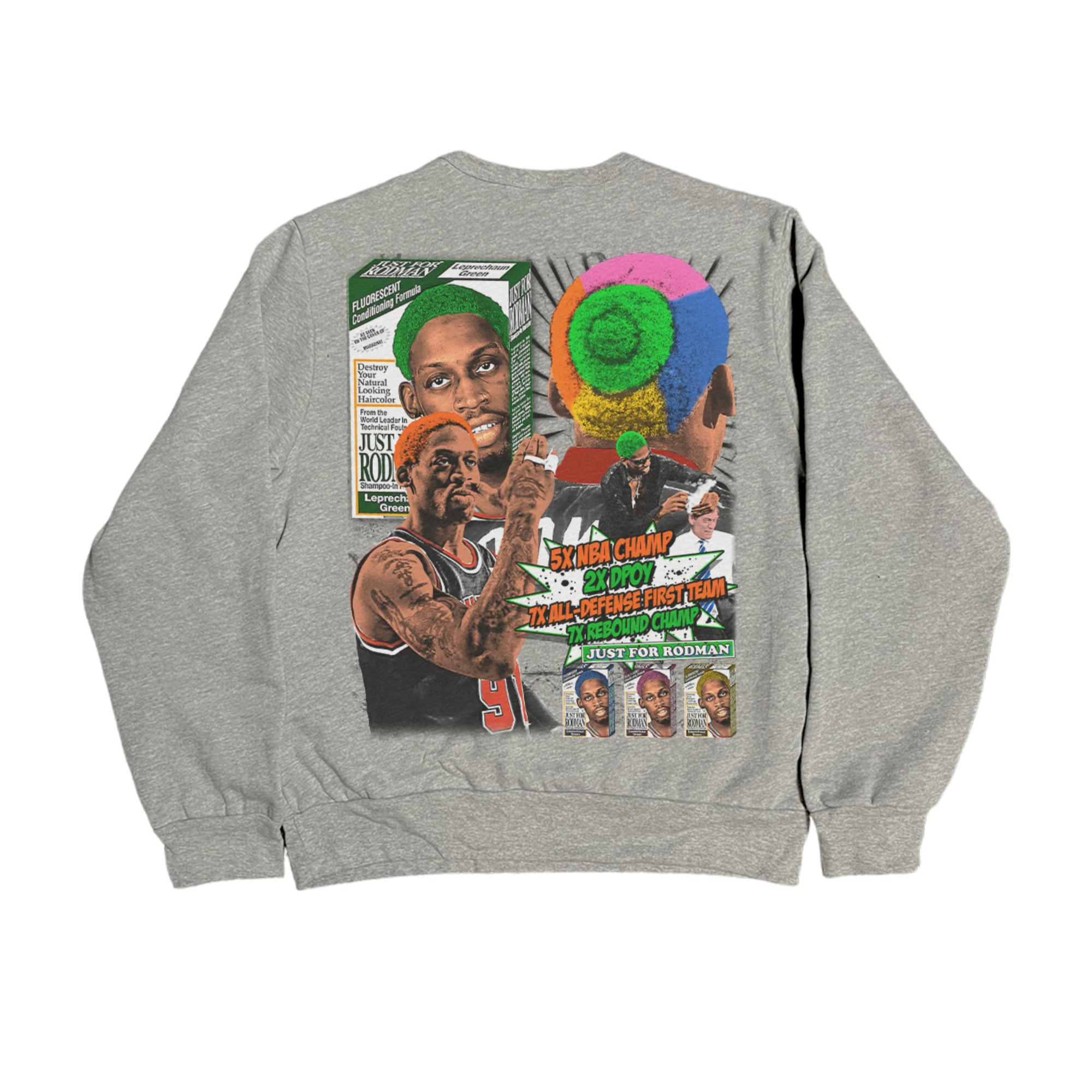 Lacelocks ‘Just For Rodman’ Crewneck (Grey & Black)