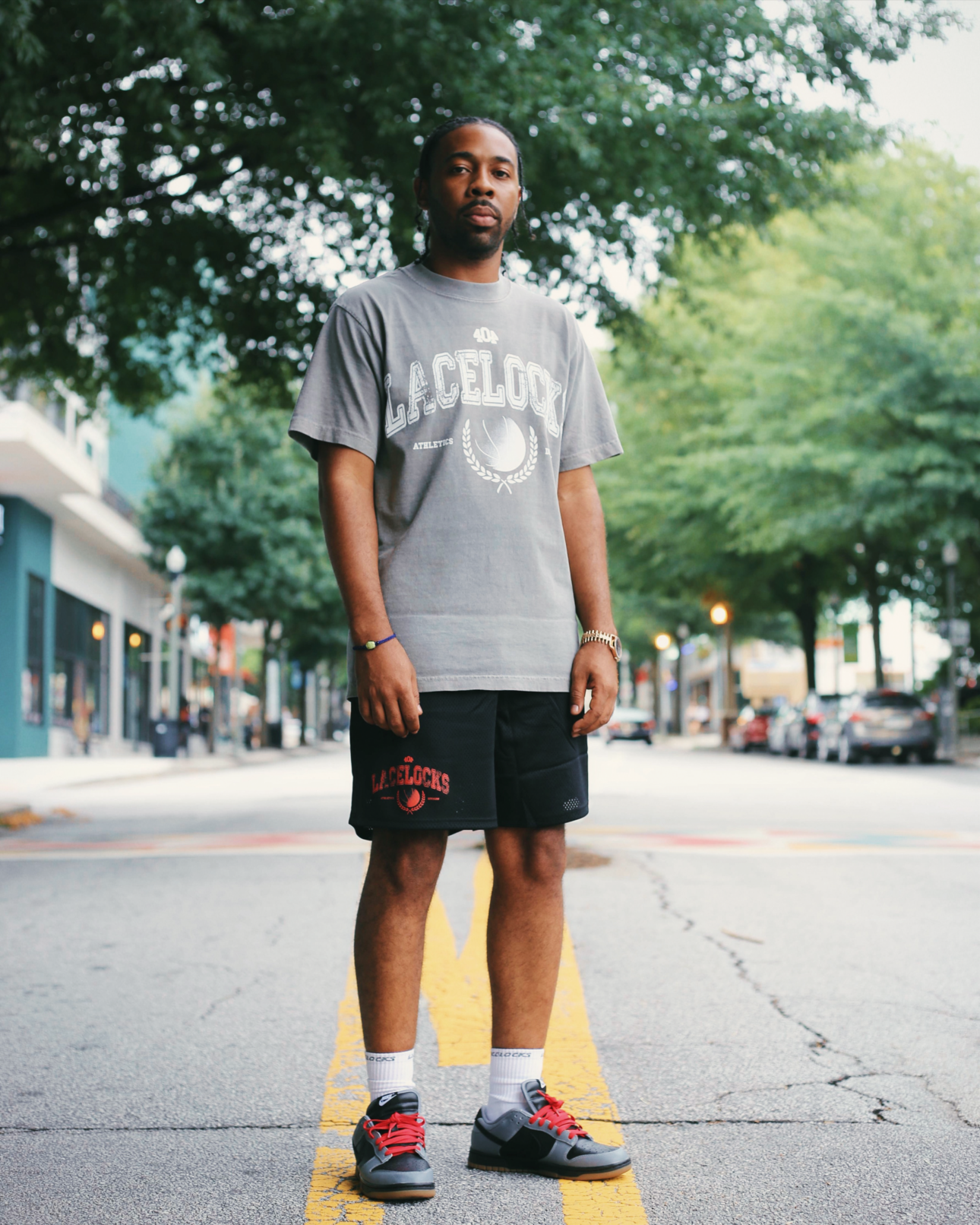 Lacelocks ‘Crest’ Shorts (Blk/Red)