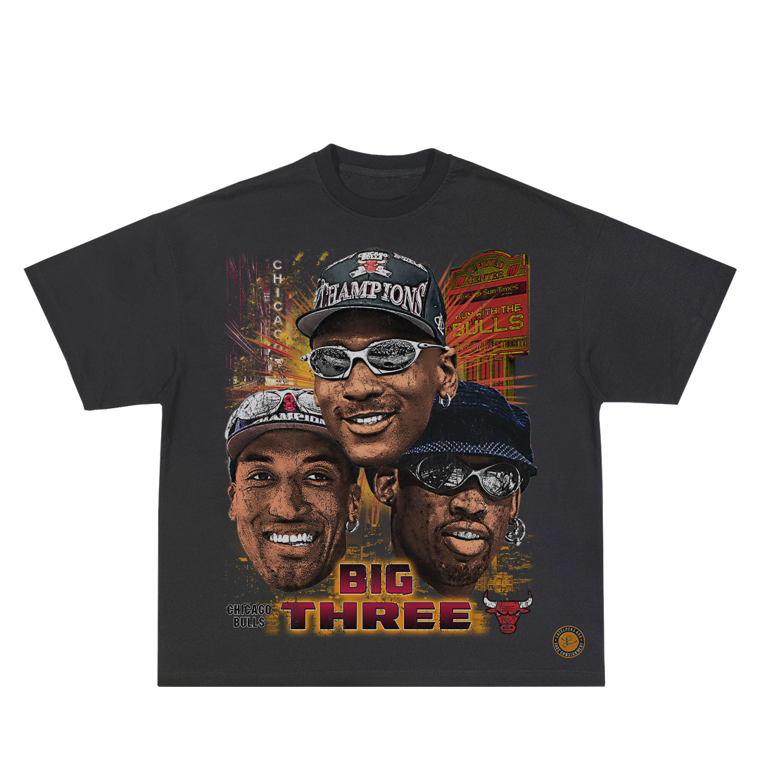 Lacelocks ‘Big 3’ Tee (White & Vintage Black)