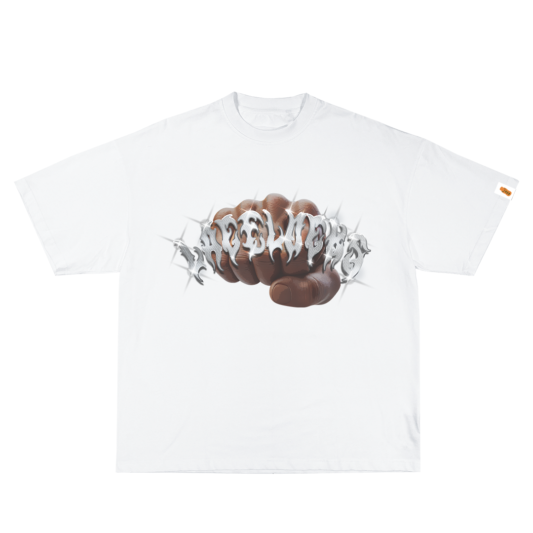 Lacelocks ‘Fight’ Tee (White & Black)