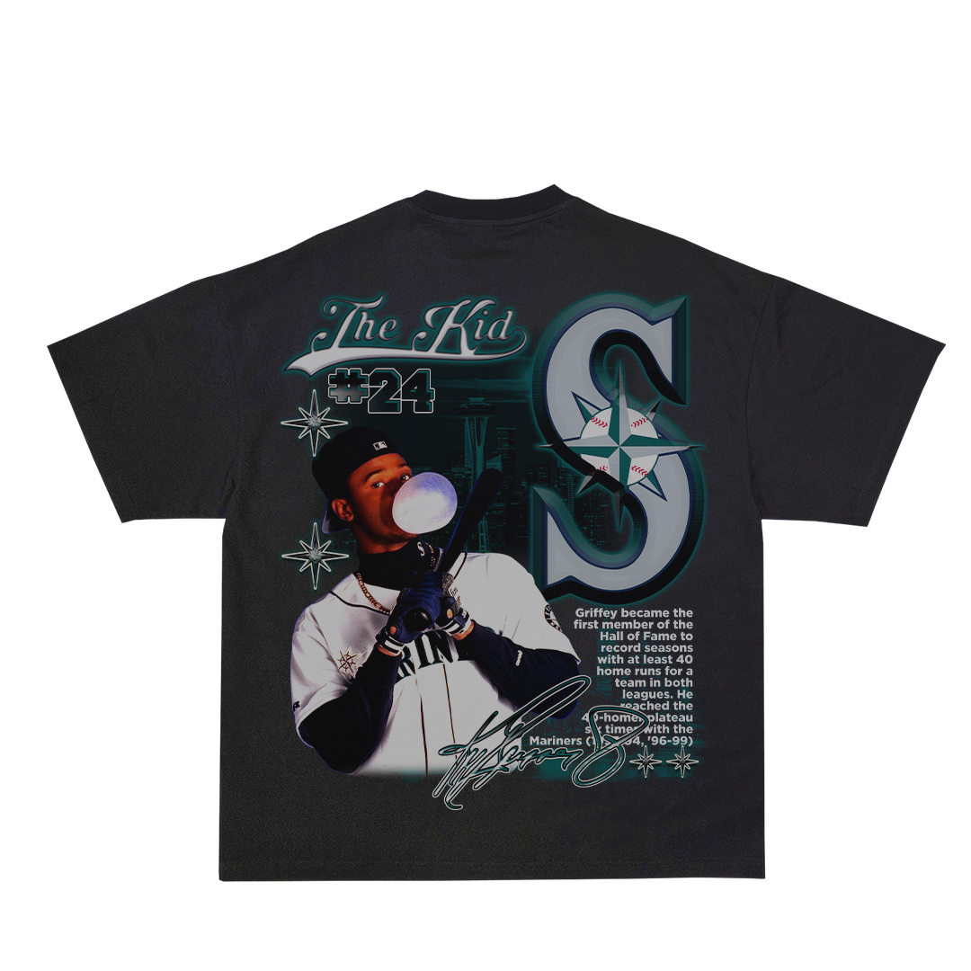 Lacelocks ‘Griffey’ Tee (Vintage Black & White)