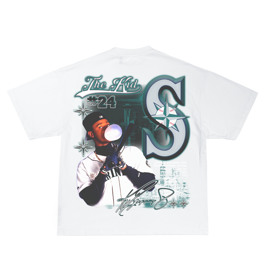 Lacelocks ‘Griffey’ Tee (Vintage Black & White)