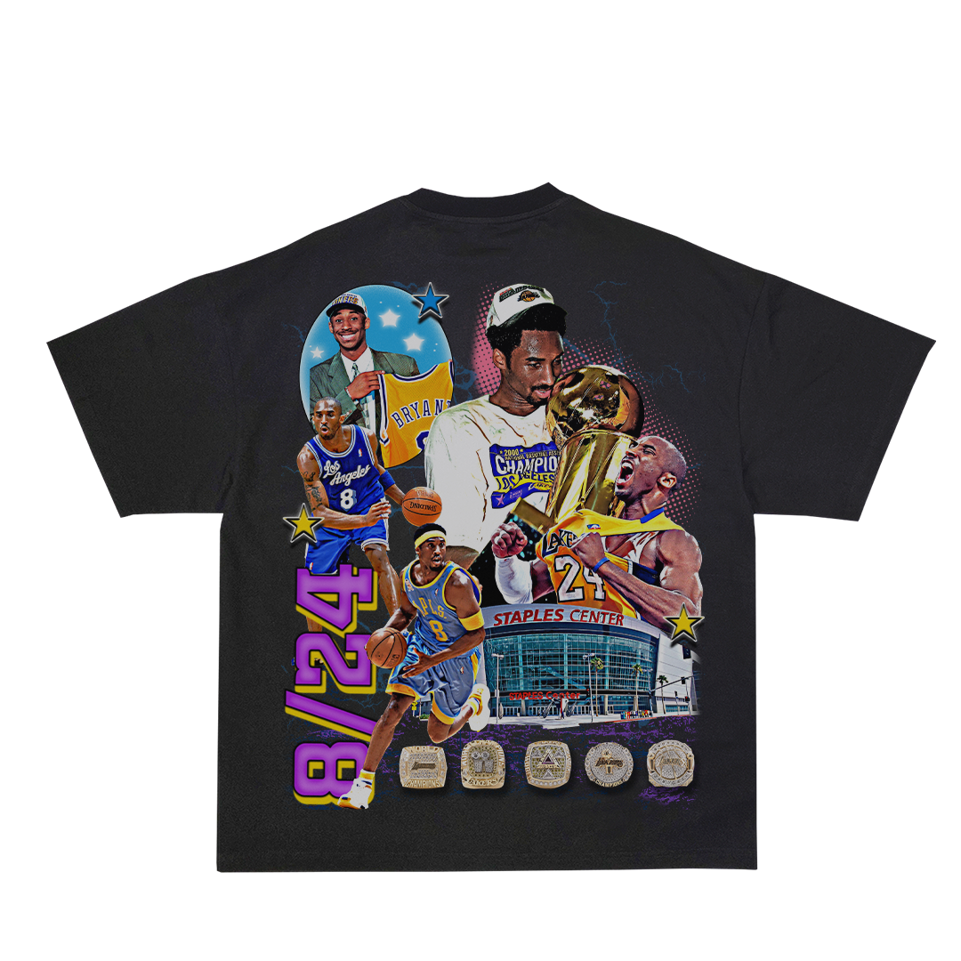 Lacelocks “8/24” Tee (white & vintage black)