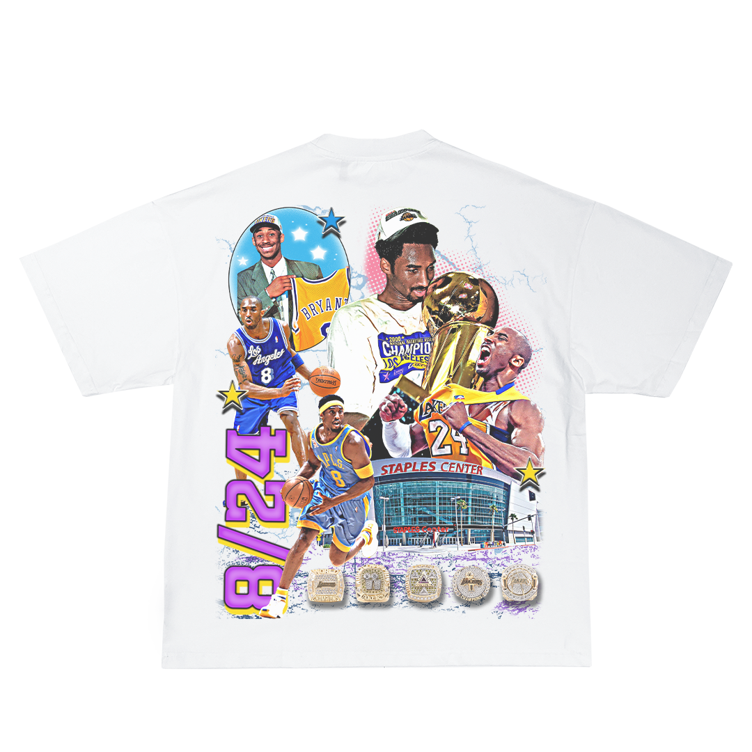 Lacelocks “8/24” Tee (white & vintage black)