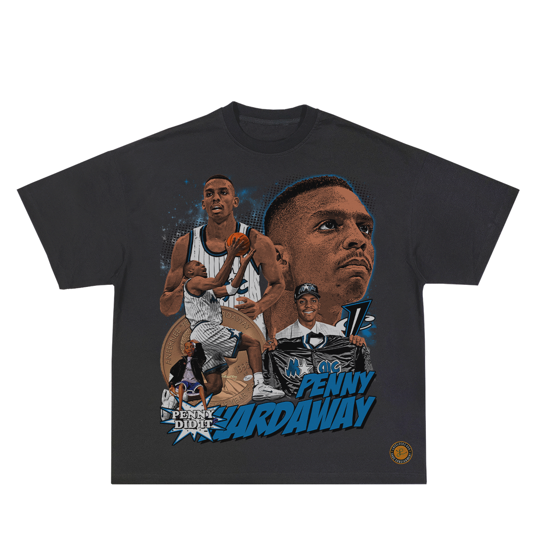 Lacelocks ‘Penny Hardaway’ Tee (White & Vintage Black)