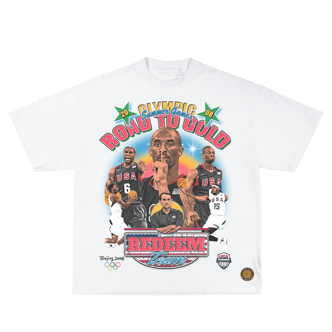 Lacelocks ‘Redeem Team’ Tee (Grey & White)