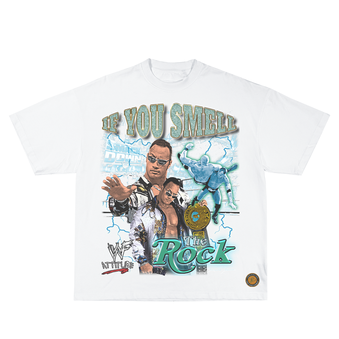 Lacelocks ‘The Rock’ Tee (White & Vintage Black)