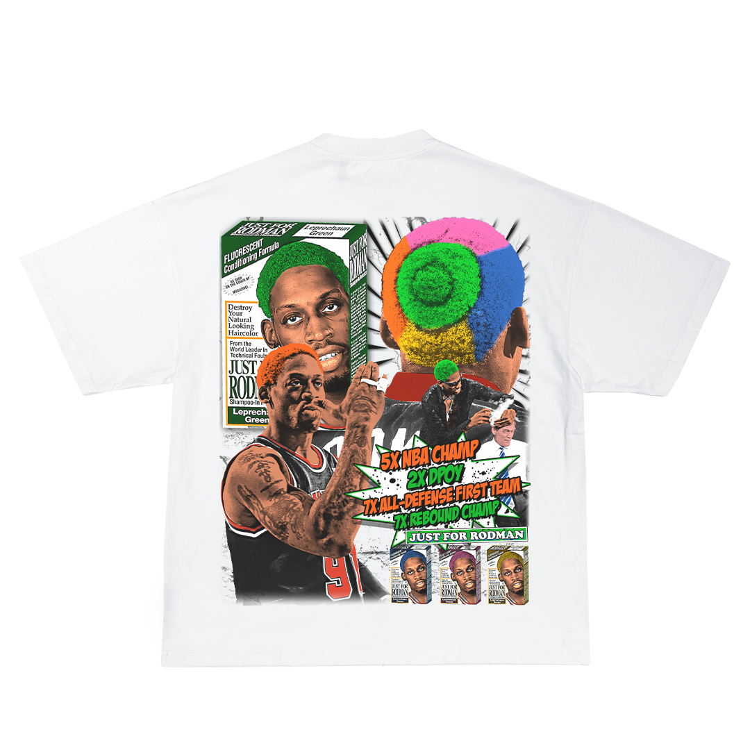 Lacelocks ‘Just For Rodman’ Tee (White & Vintage Black)