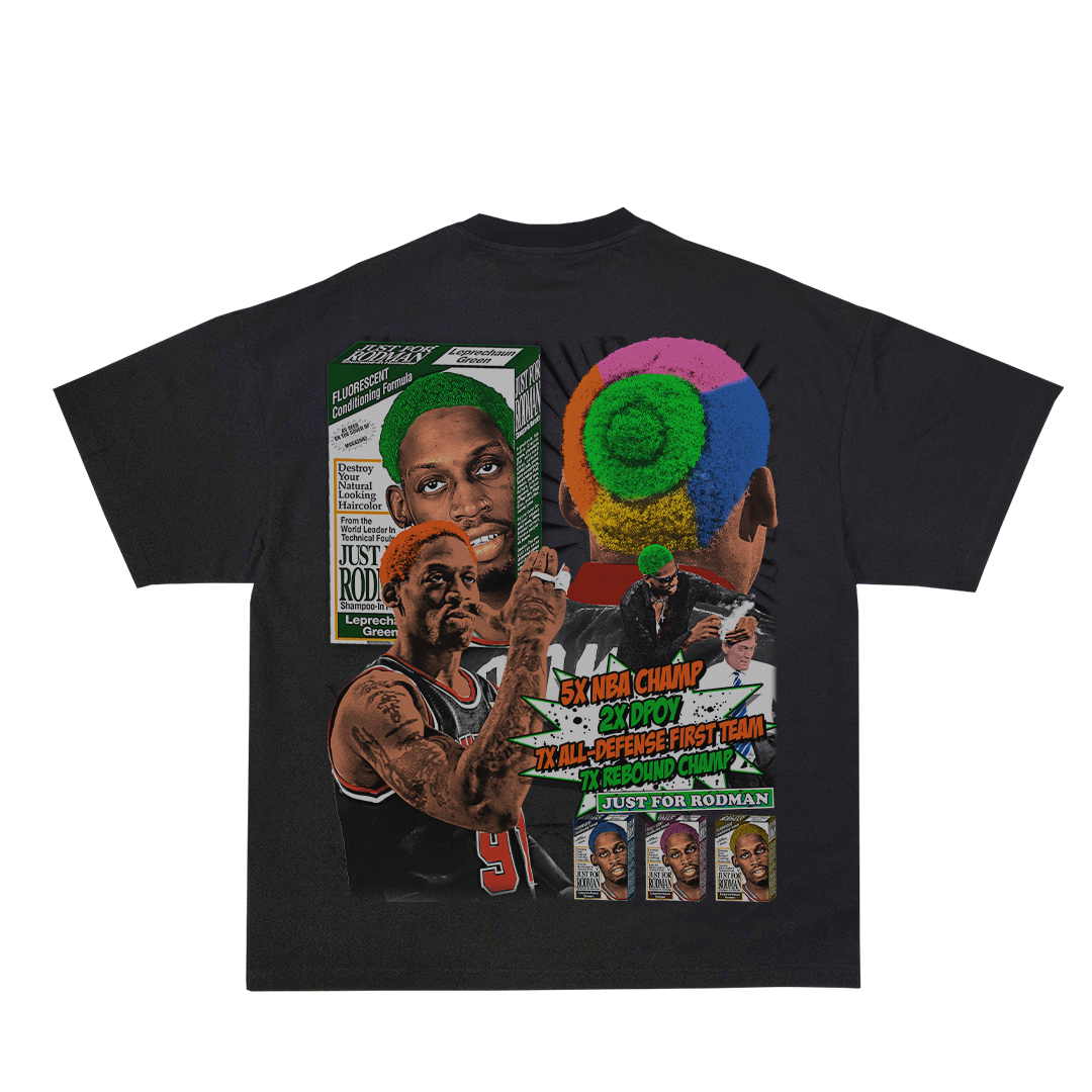 Lacelocks ‘Just For Rodman’ Tee (White & Vintage Black)