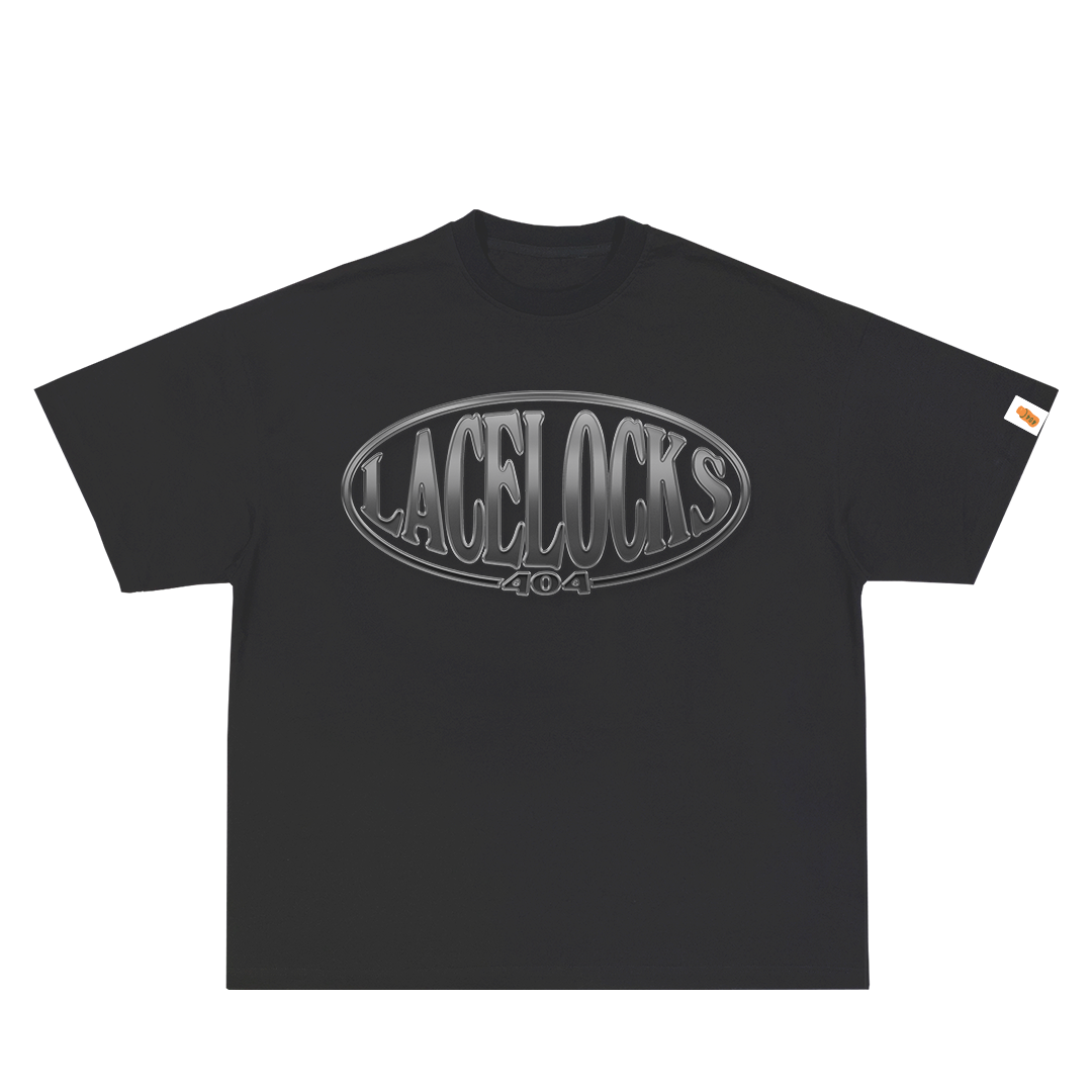 Lacelocks ‘Steel Oval’ Tee (Vintage Black & White)