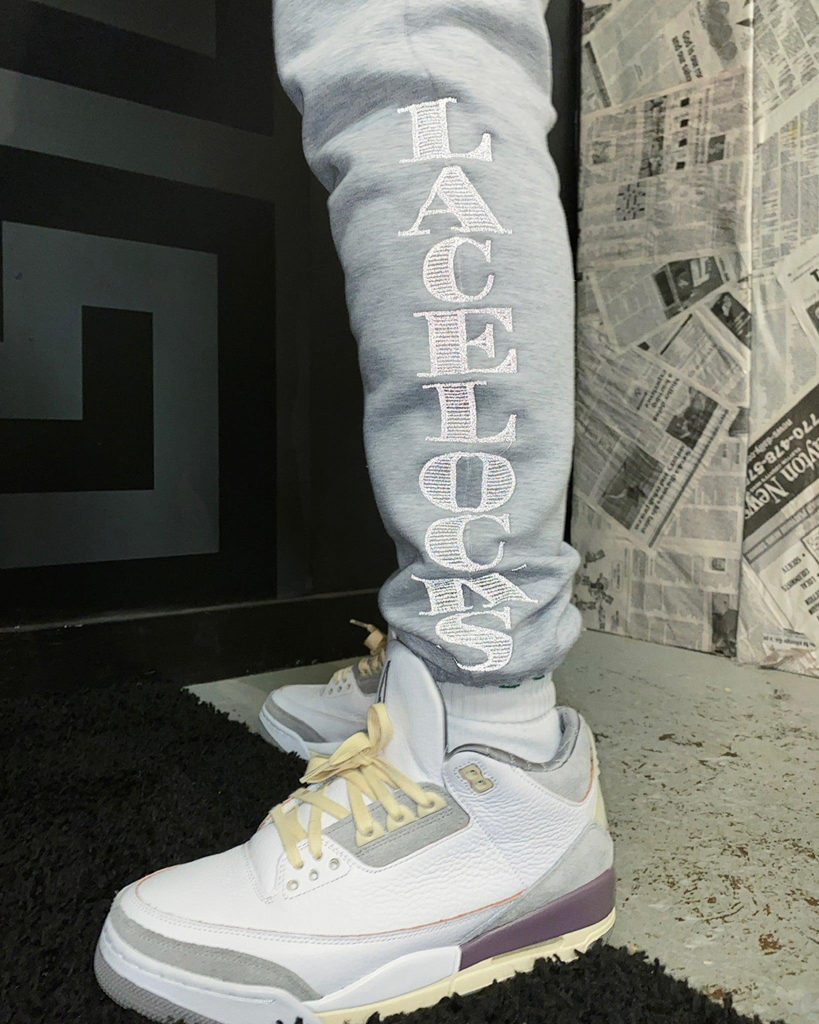 Lacelocks "Reflective" Sweatpants (Navy and Grey) - Lacelocks404